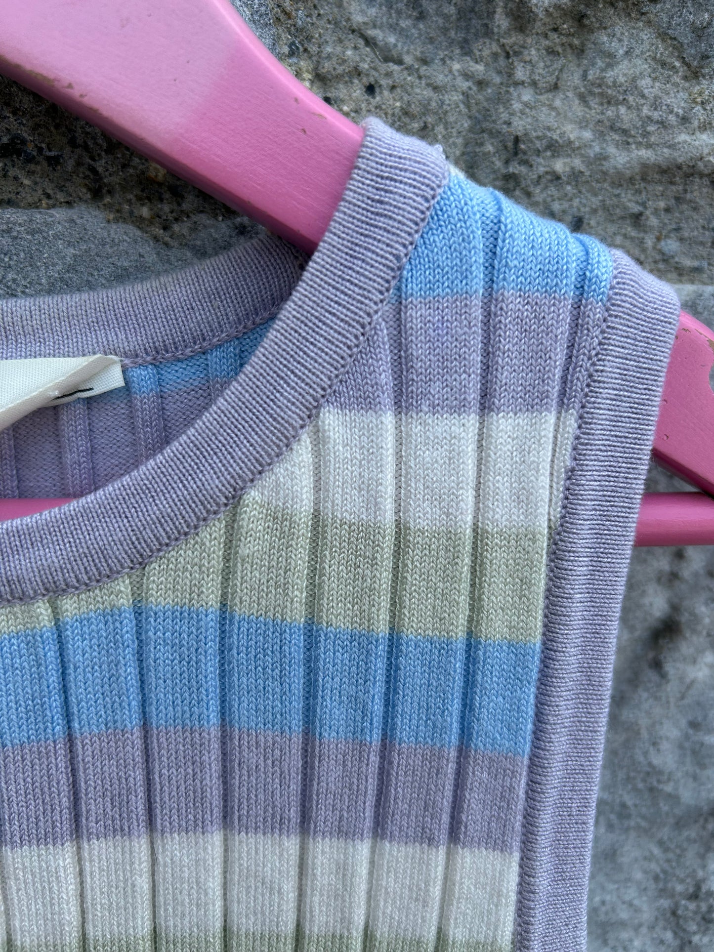 Grey&blue stripy sleeveless top 11-12y (146-152cm)