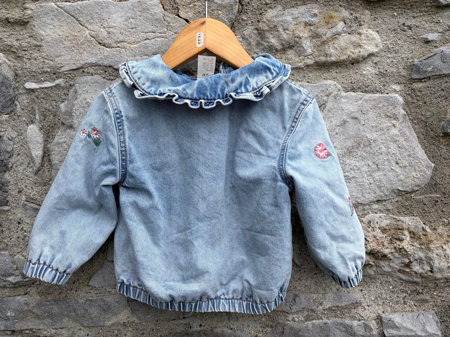 Embroidered denim jacket 9-12m (74-80cm)