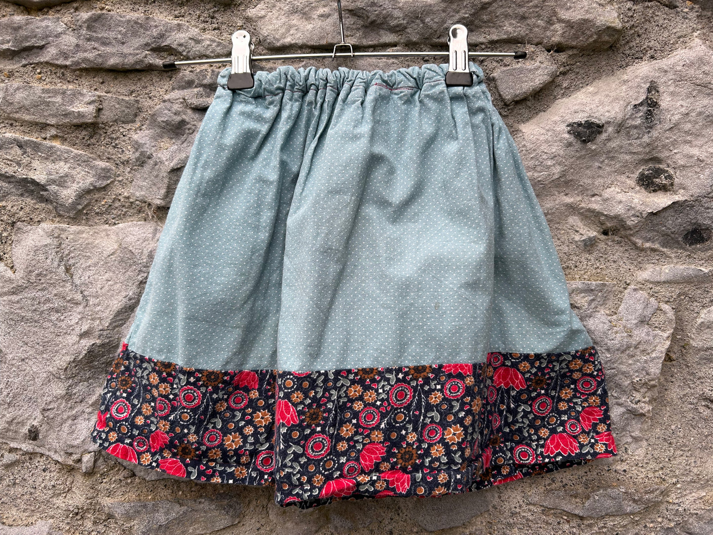 Dots&flowers skirt 6-7y (116-122cm)