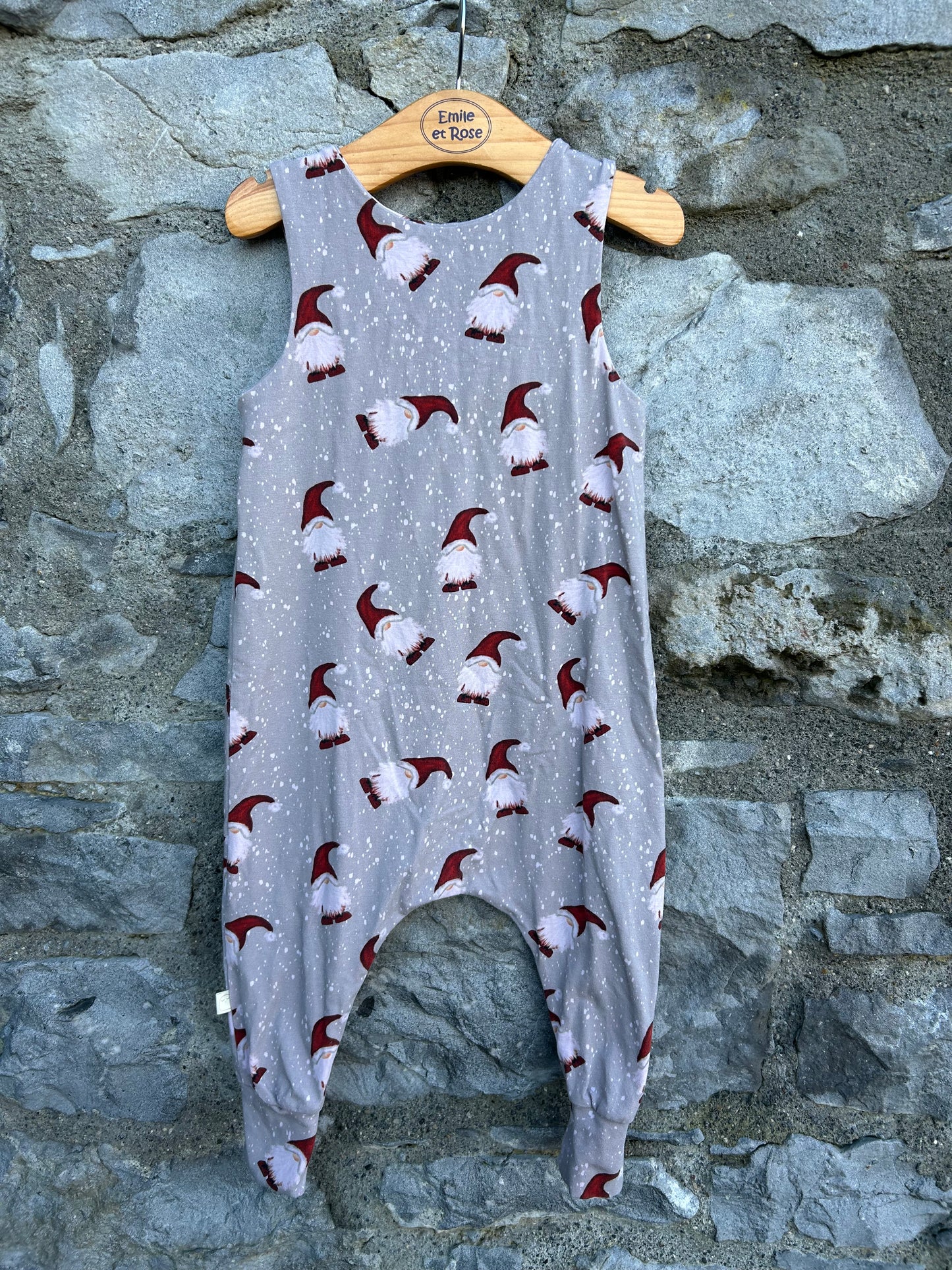 Winter gnomes dungarees 9-12m (74-80cm)