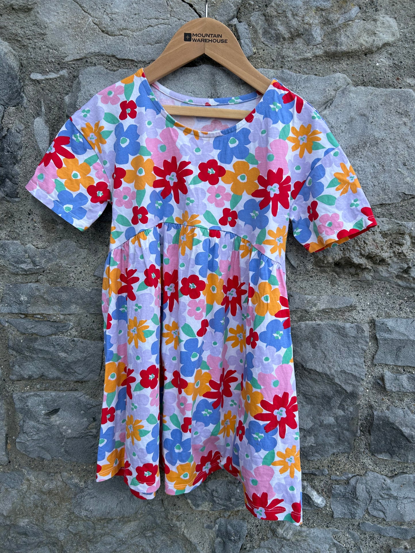 Colourful flowers dress 6-7y (116-122cm)