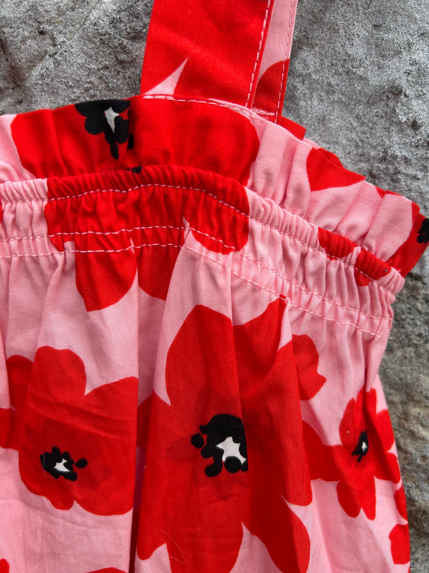 Poppies pink dress 9-10y (134-140cm)