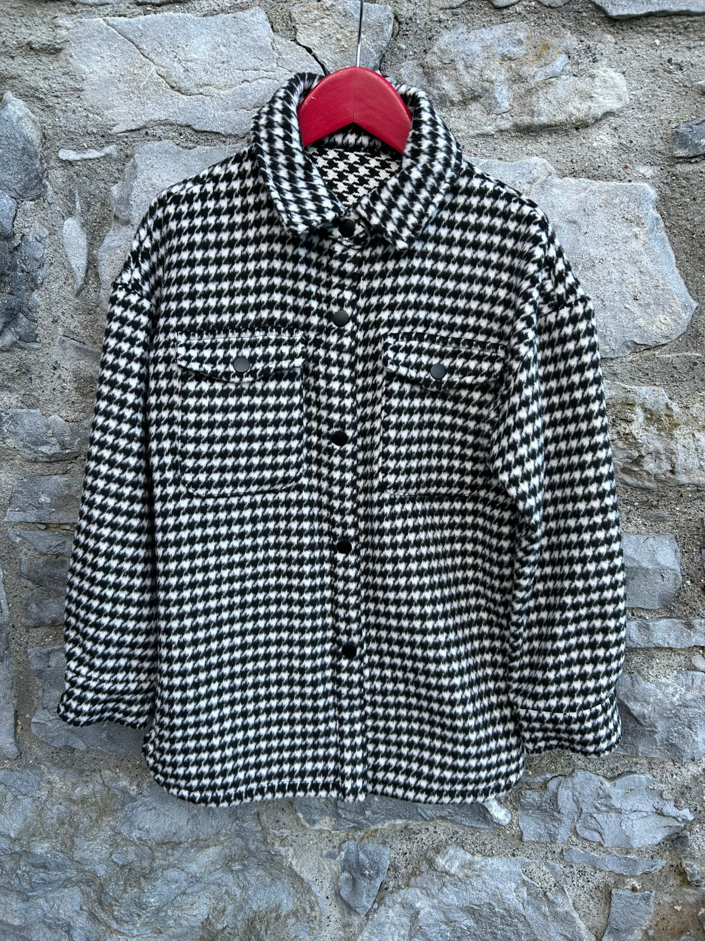 Houndstooth fleece shirt 9-10y (134-140cm)