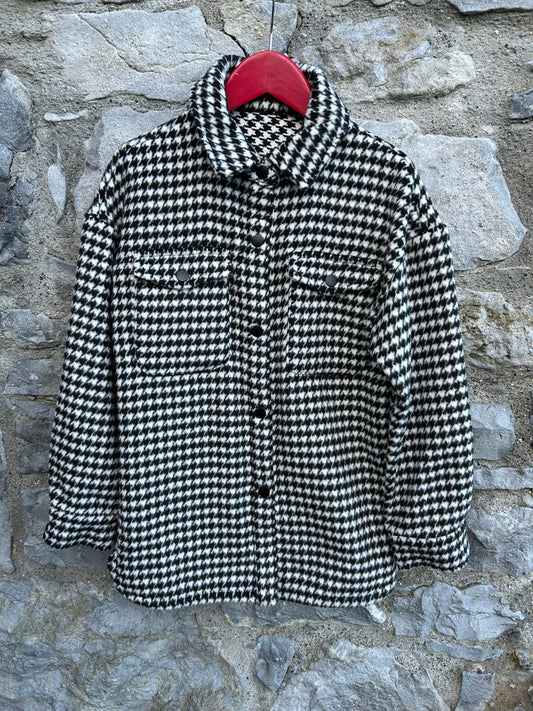Houndstooth fleece shirt  9-10y (134-140cm)