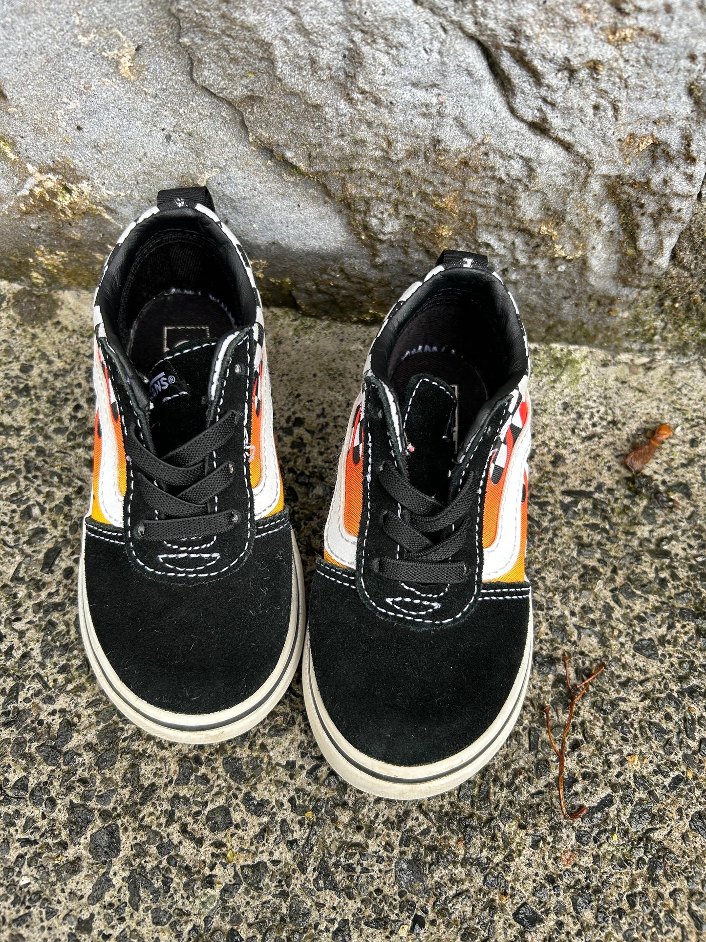 Fire&black checker trainers uk 7.5 (eu 24.5)