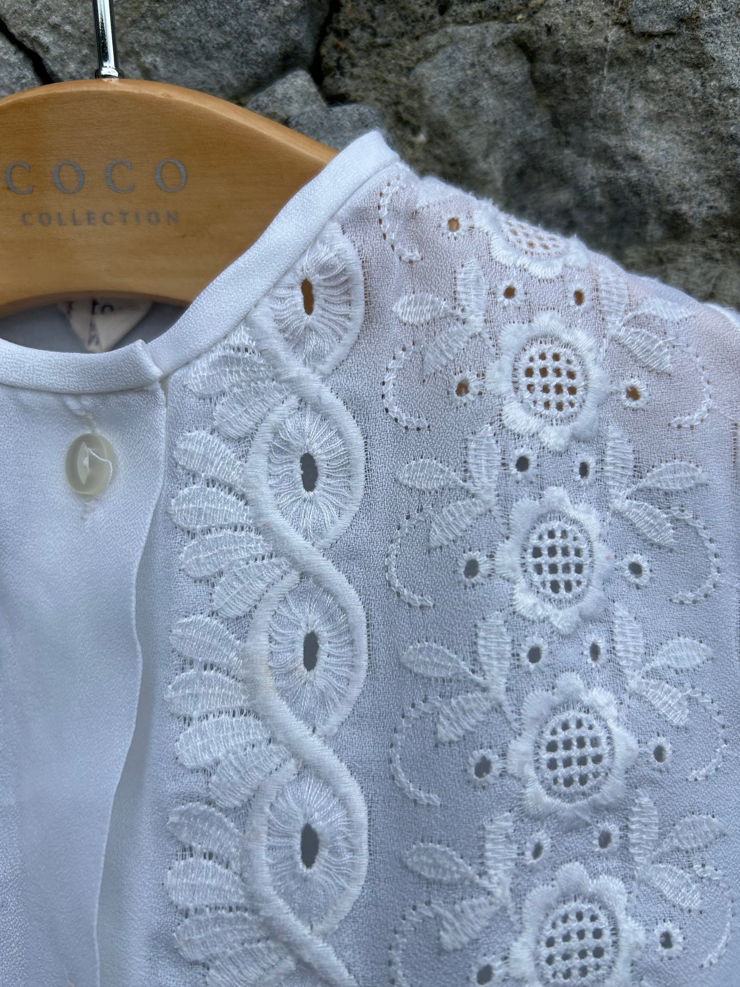 70s white top 9-12m (74-80cm)
