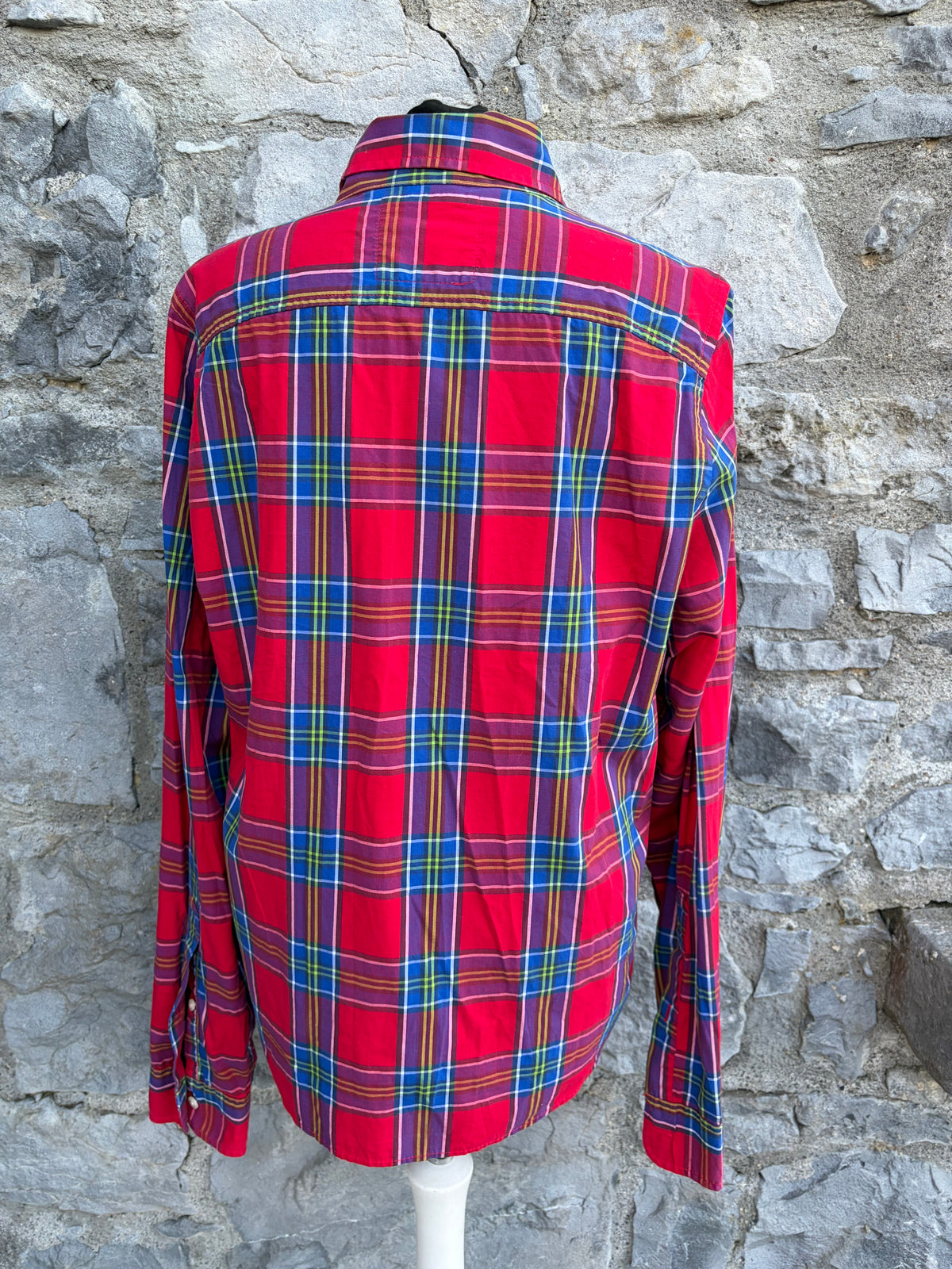 Red&blue check shirt Large