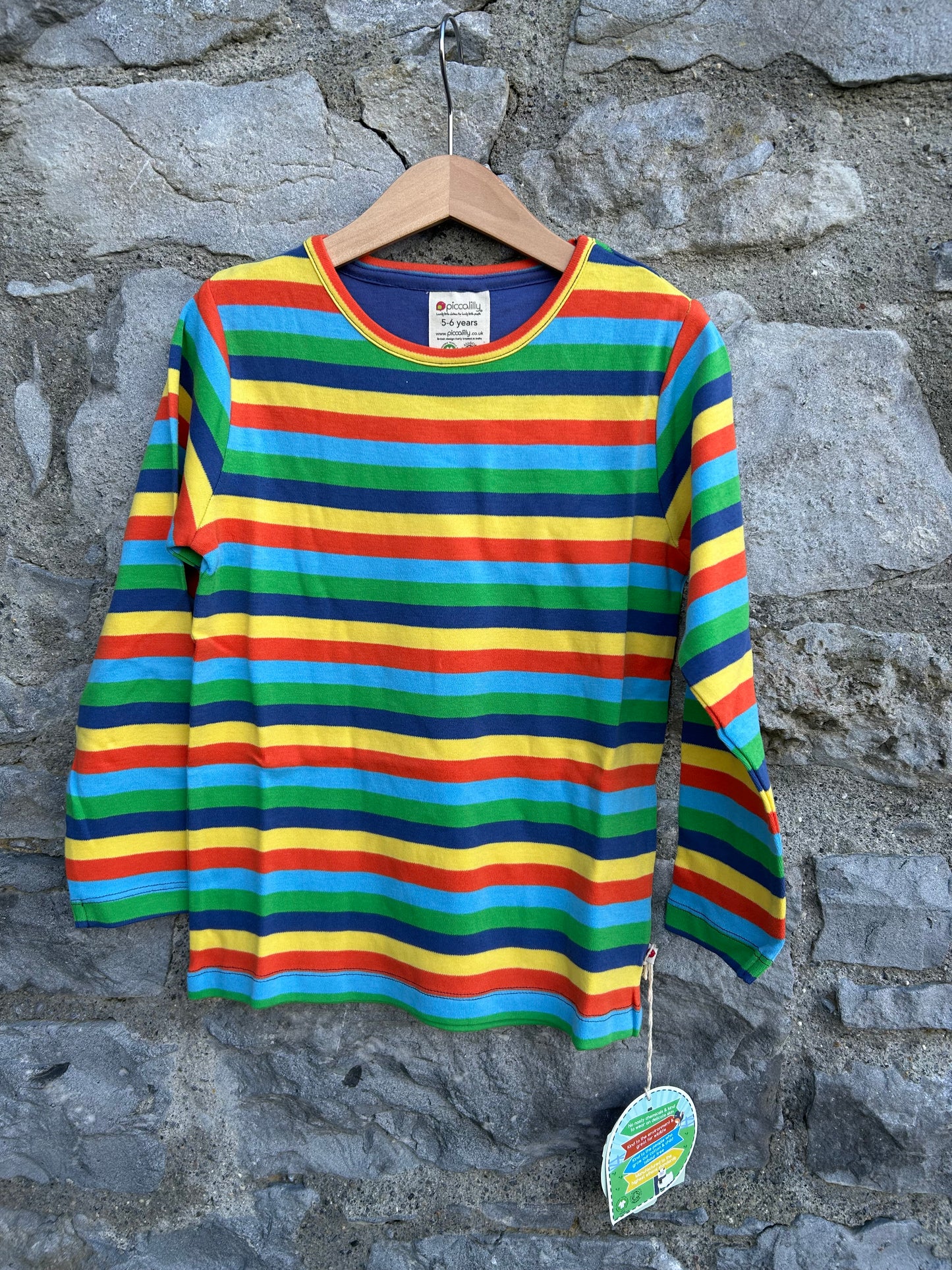 Rainbow stripes top 5-6y (110-116cm)