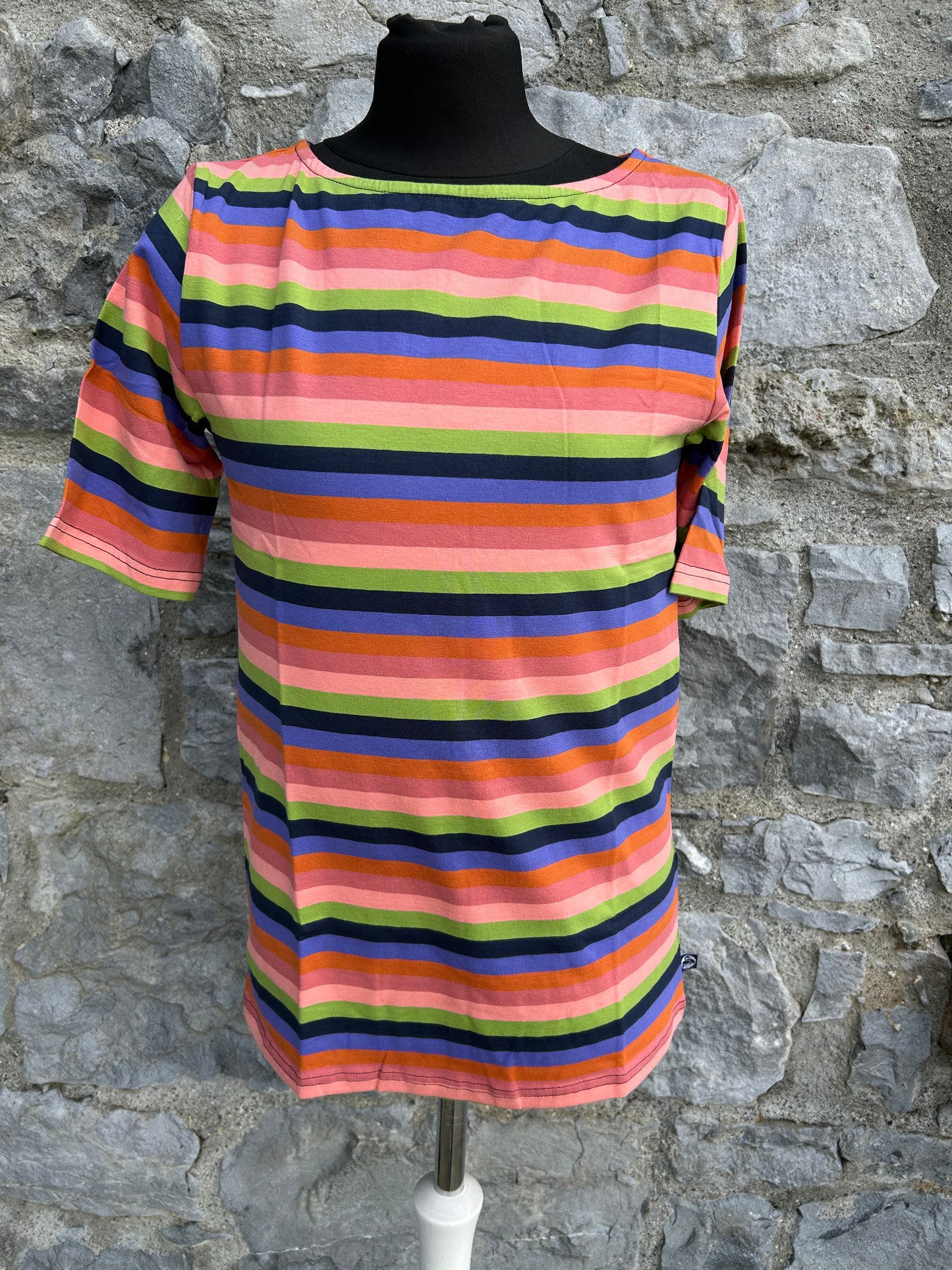 Pink stripy T-shirt uk 12