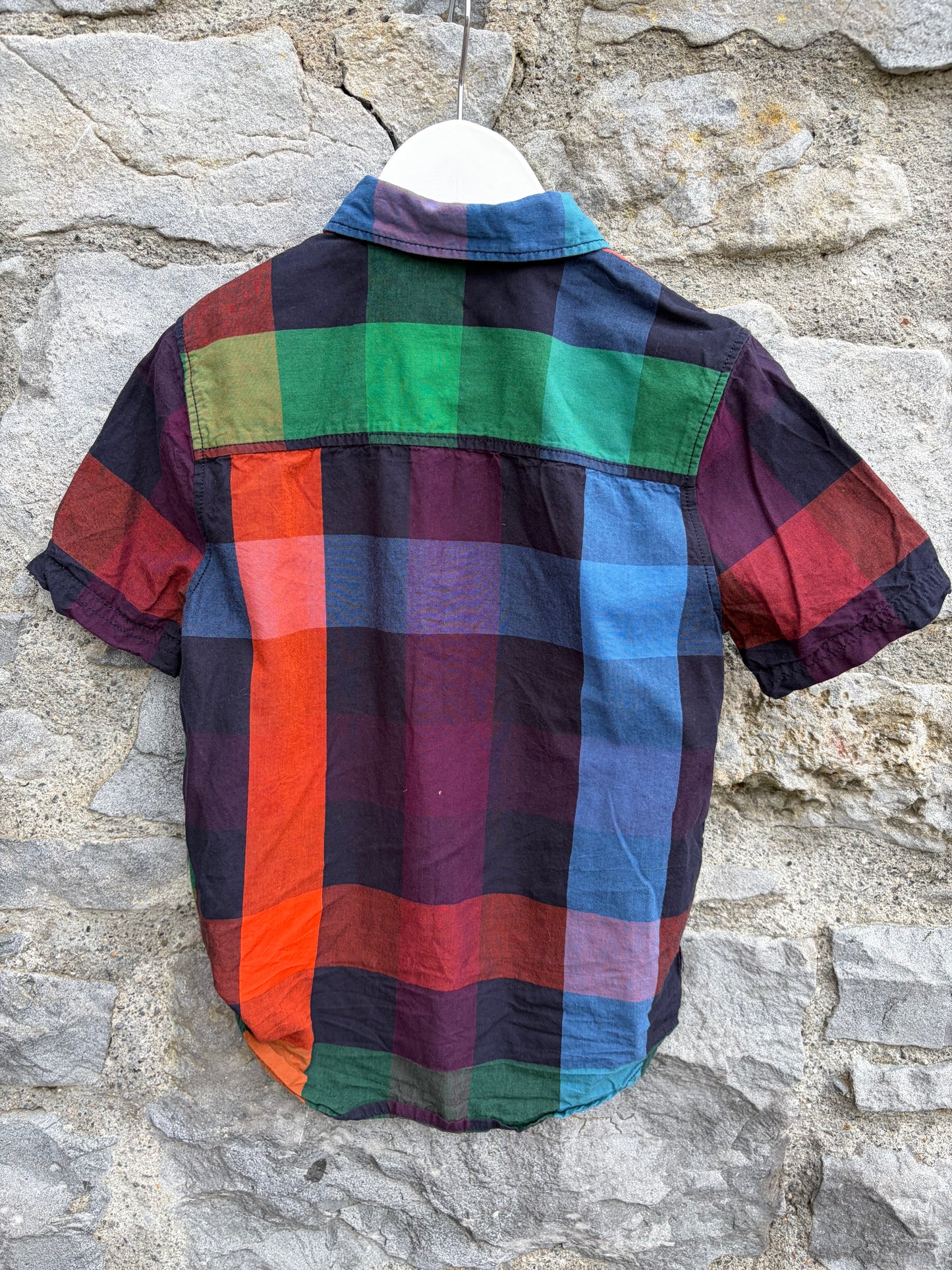 Colourful big check shirt 5-6y (110-116cm)