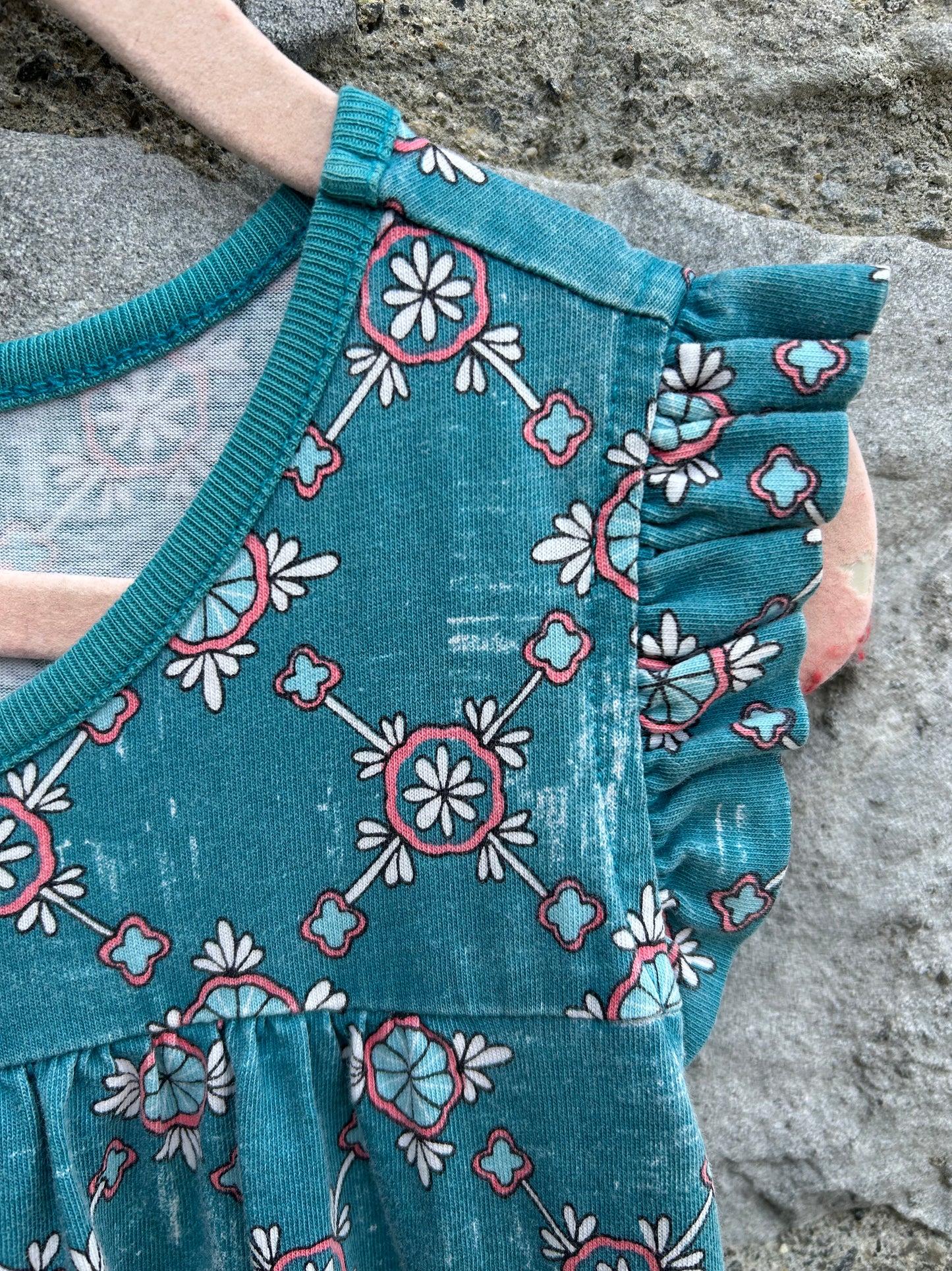 Geometric petrol tunic 7y (122m)