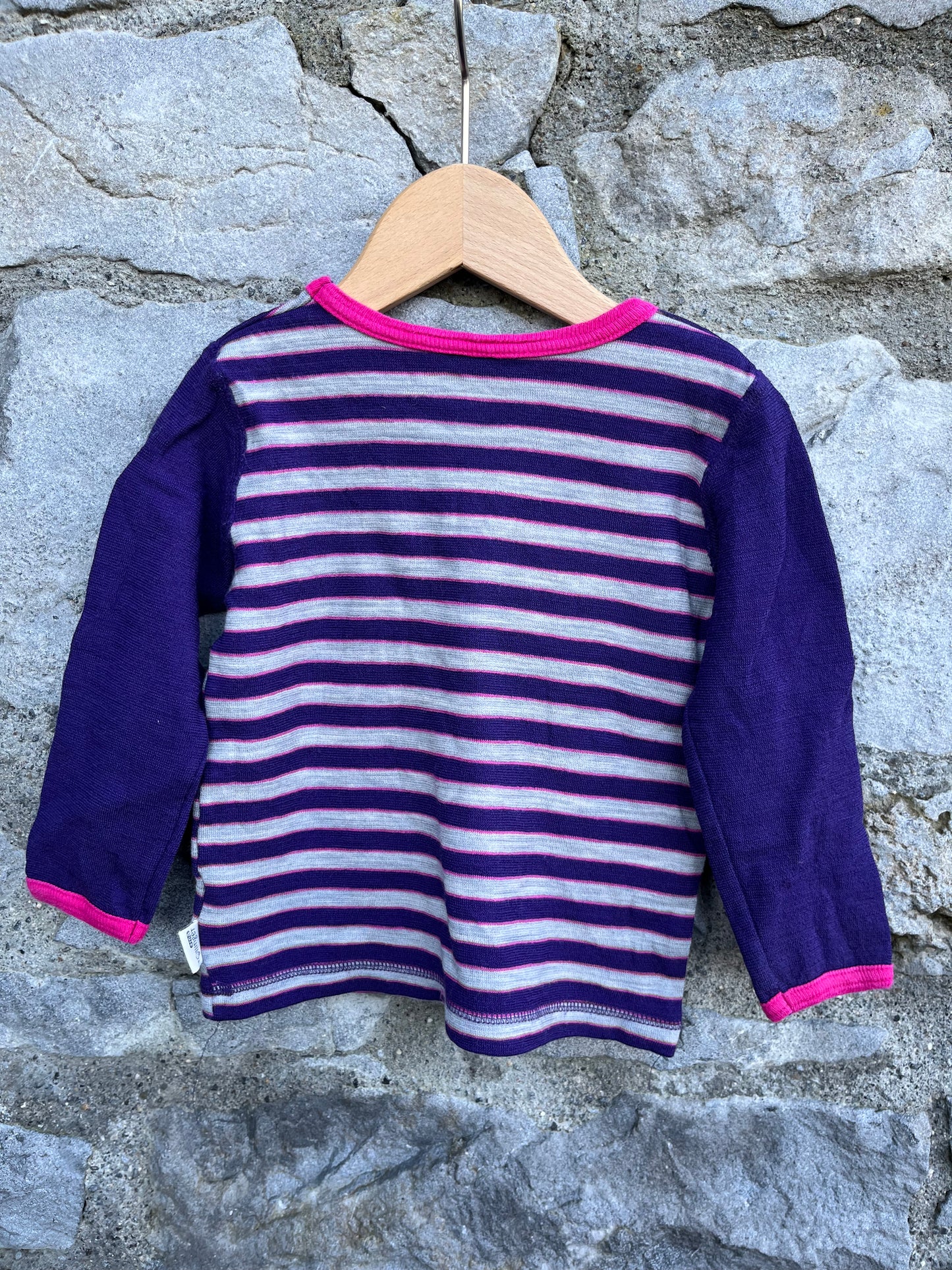 Stripy woolly top 12m (80cm)