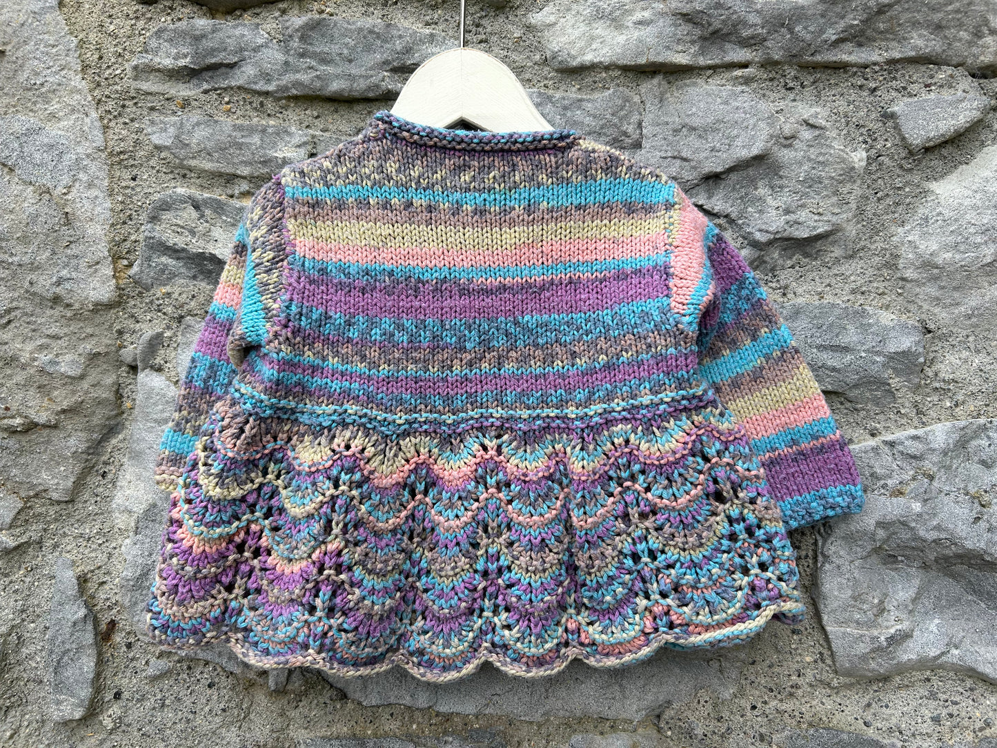 Colourful stripy cardigan 3-6m (62-68cm)
