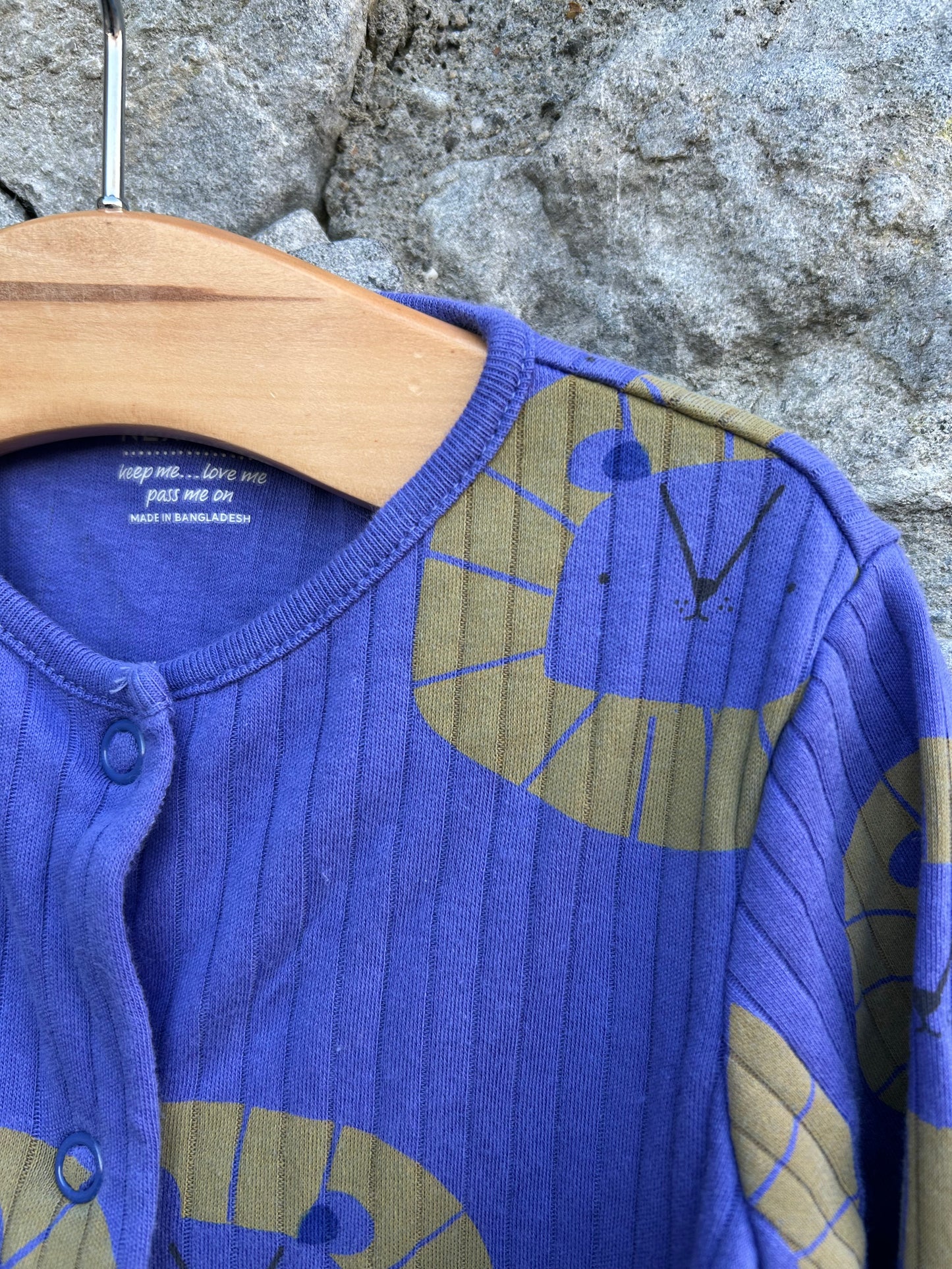 Purple lion onesie 9-12m (74-80cm)