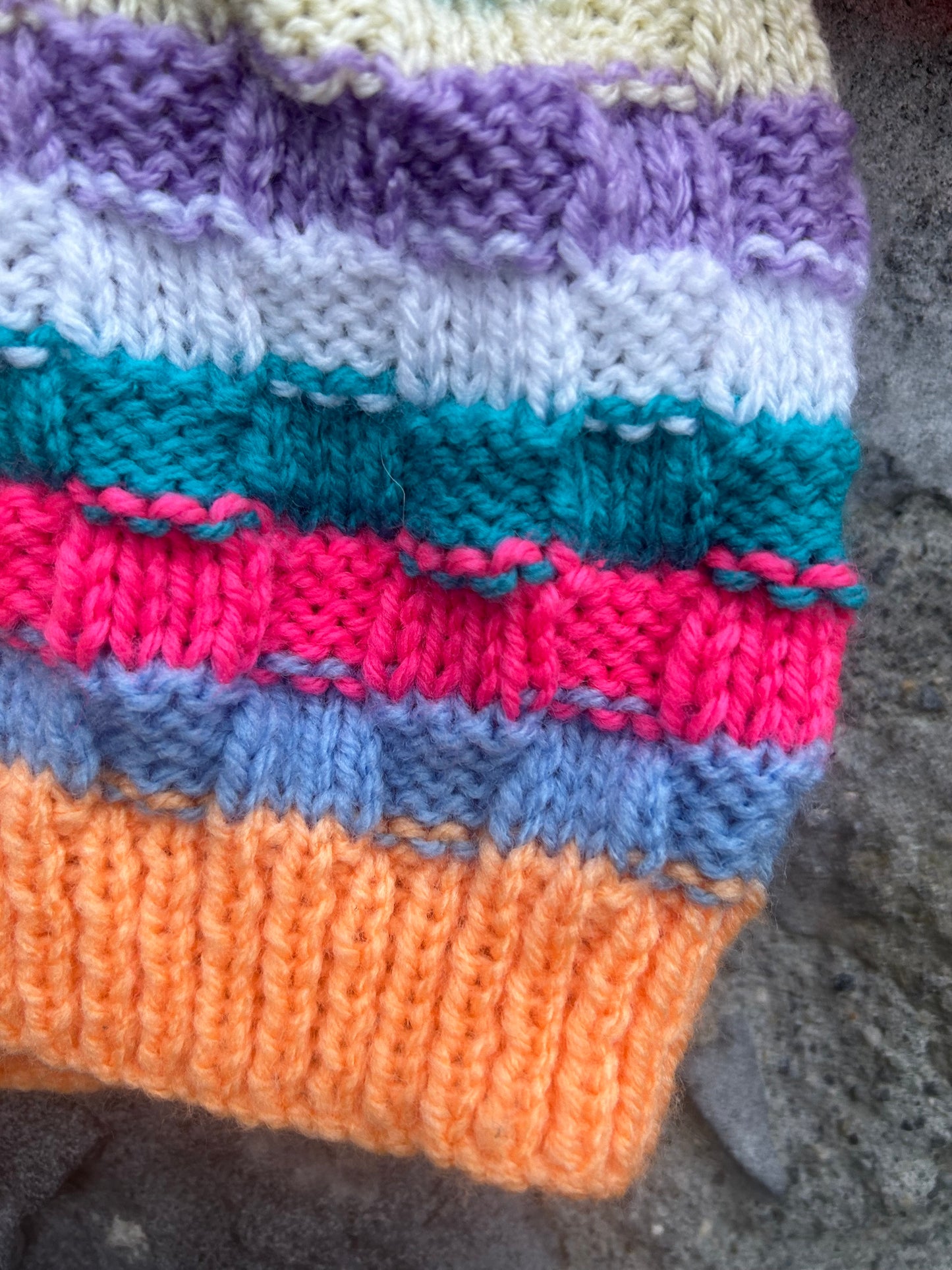 Orange stripy cardigan 3-6m (62-68cm)