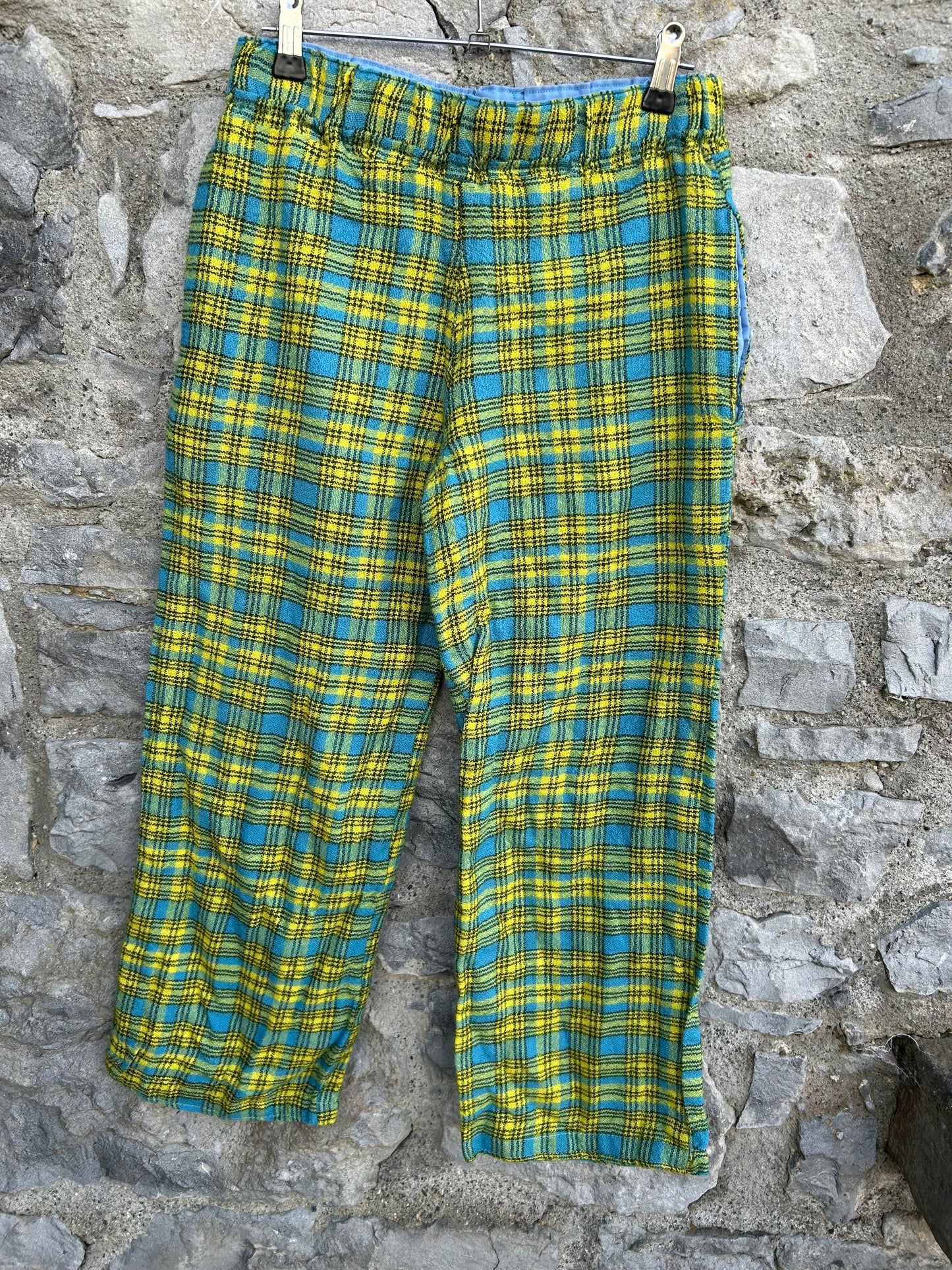 90s green check pants uk 10-12