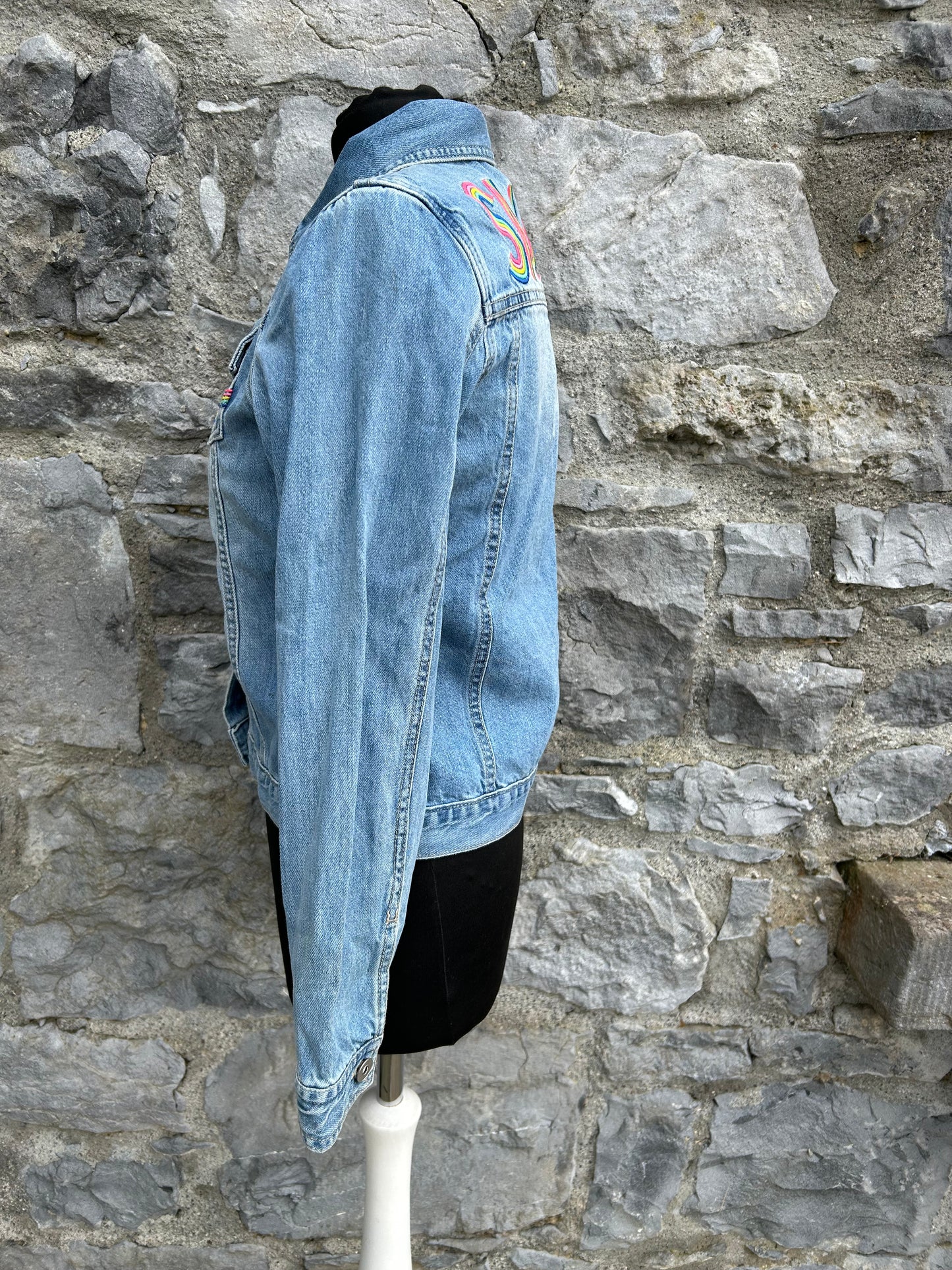 Rainbow smile denim jacket 12-13y (152-158cm)