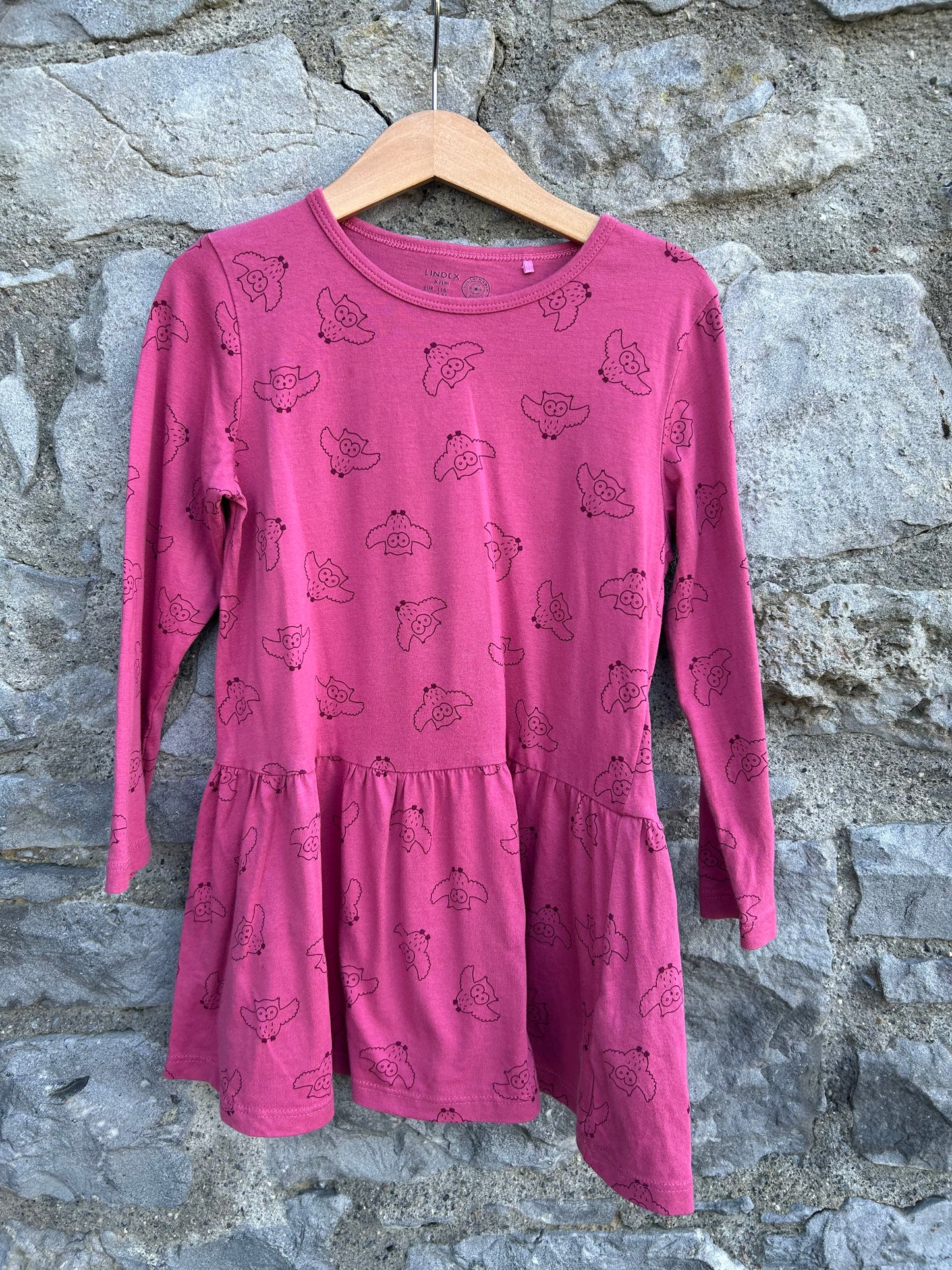 Pink owls tunic 5-6y (110-116cm)