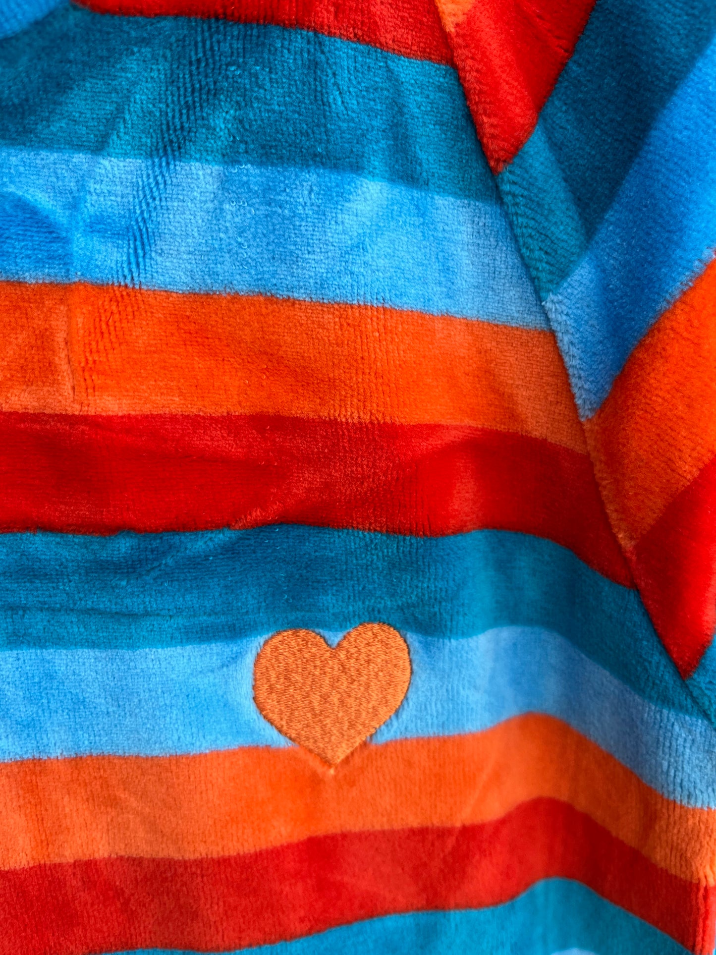 Red&blue stripy velour dress 11y (146cm)