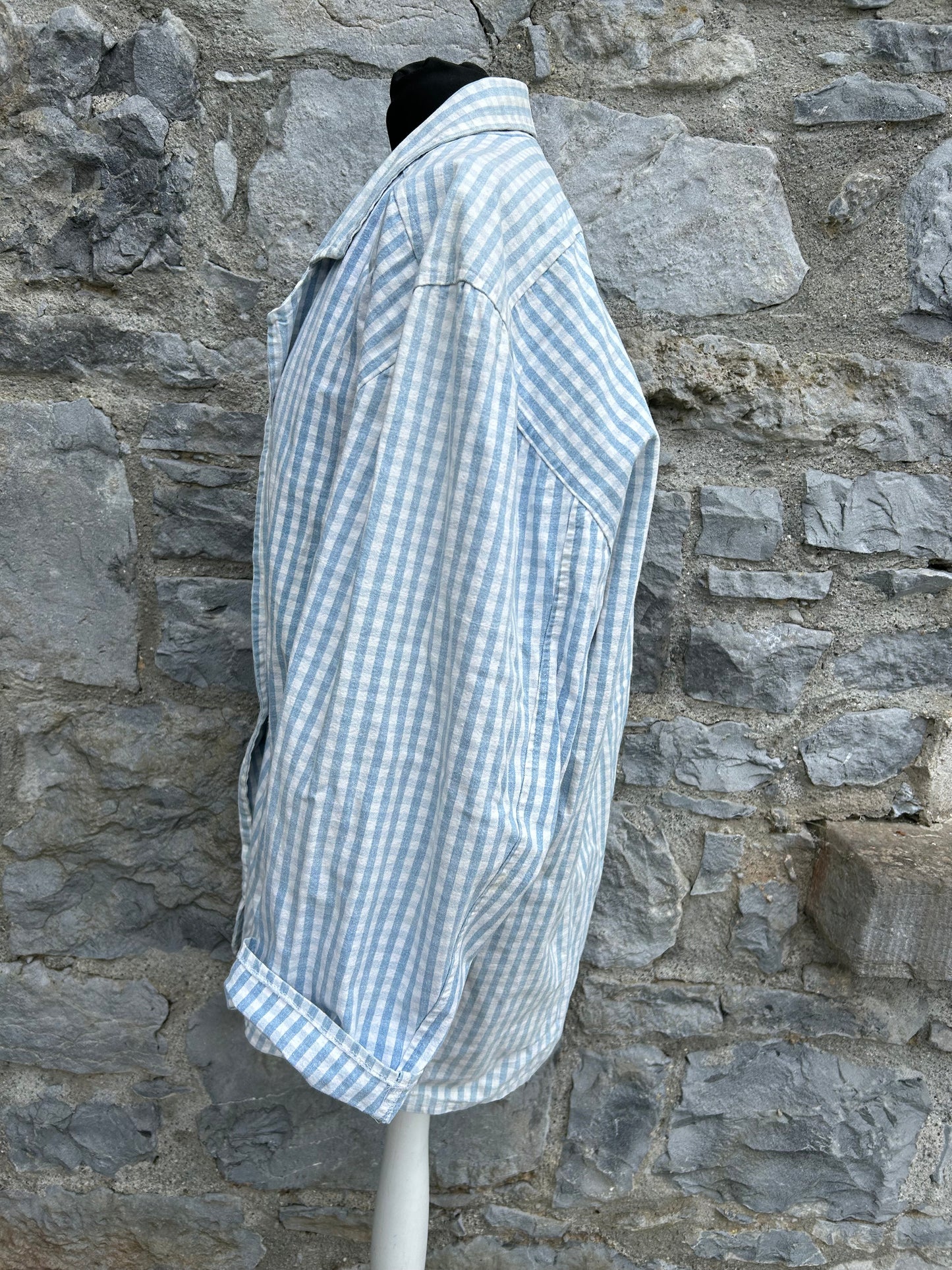 80s blue gingham jacket uk 14-16