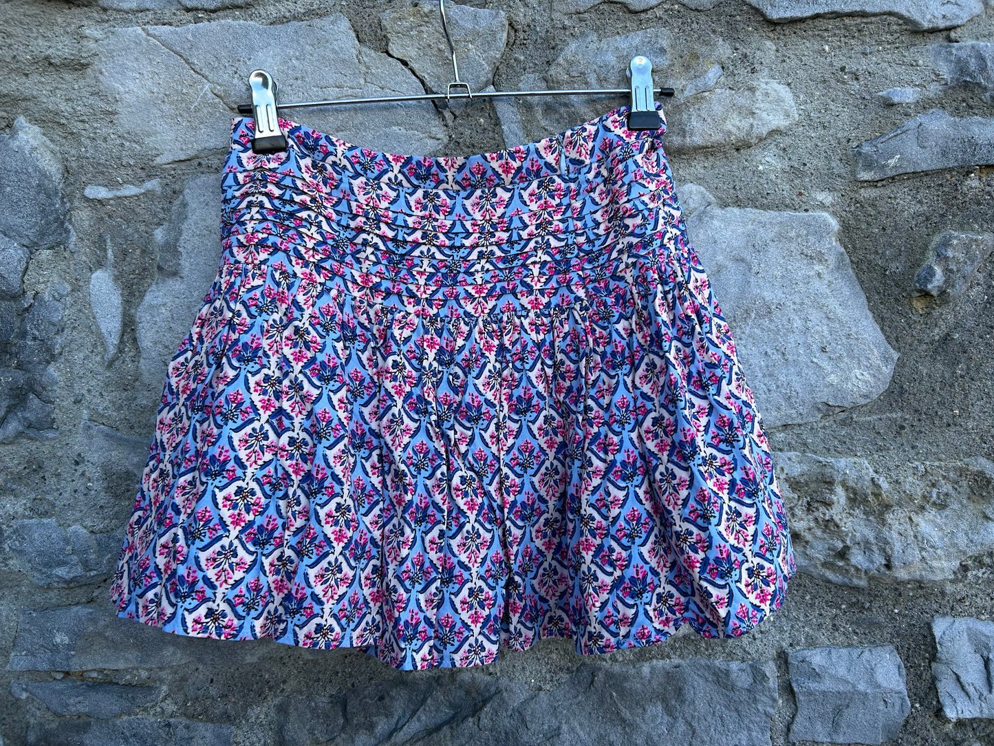 Blue&pink geometric skirt 11-12y (146-152cm)