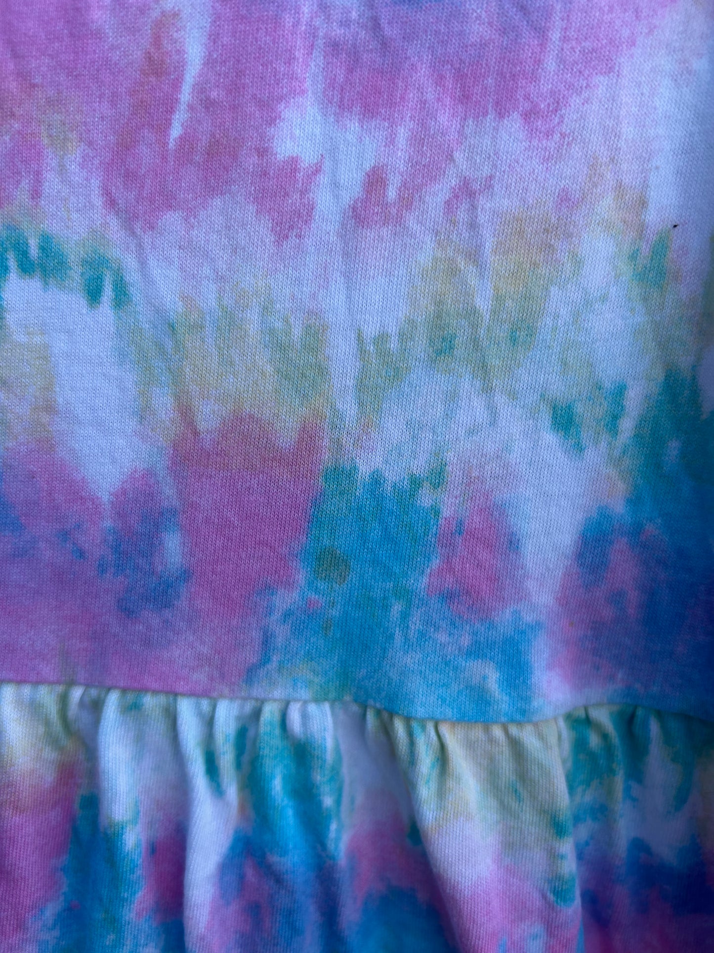 Rainbow tie-dye dress 10y (140cm)