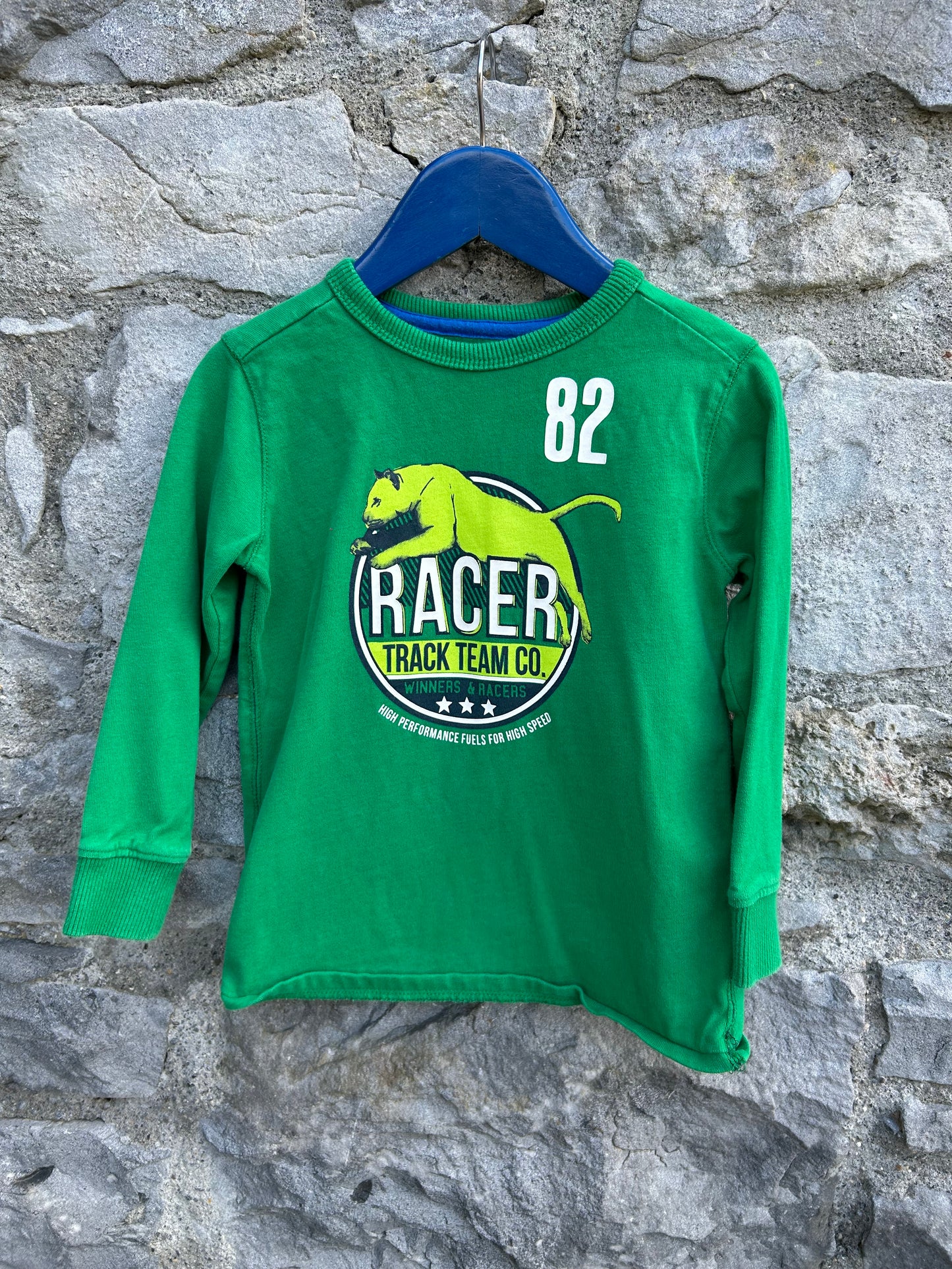 Racer green sweatshirt 3y (98cm)