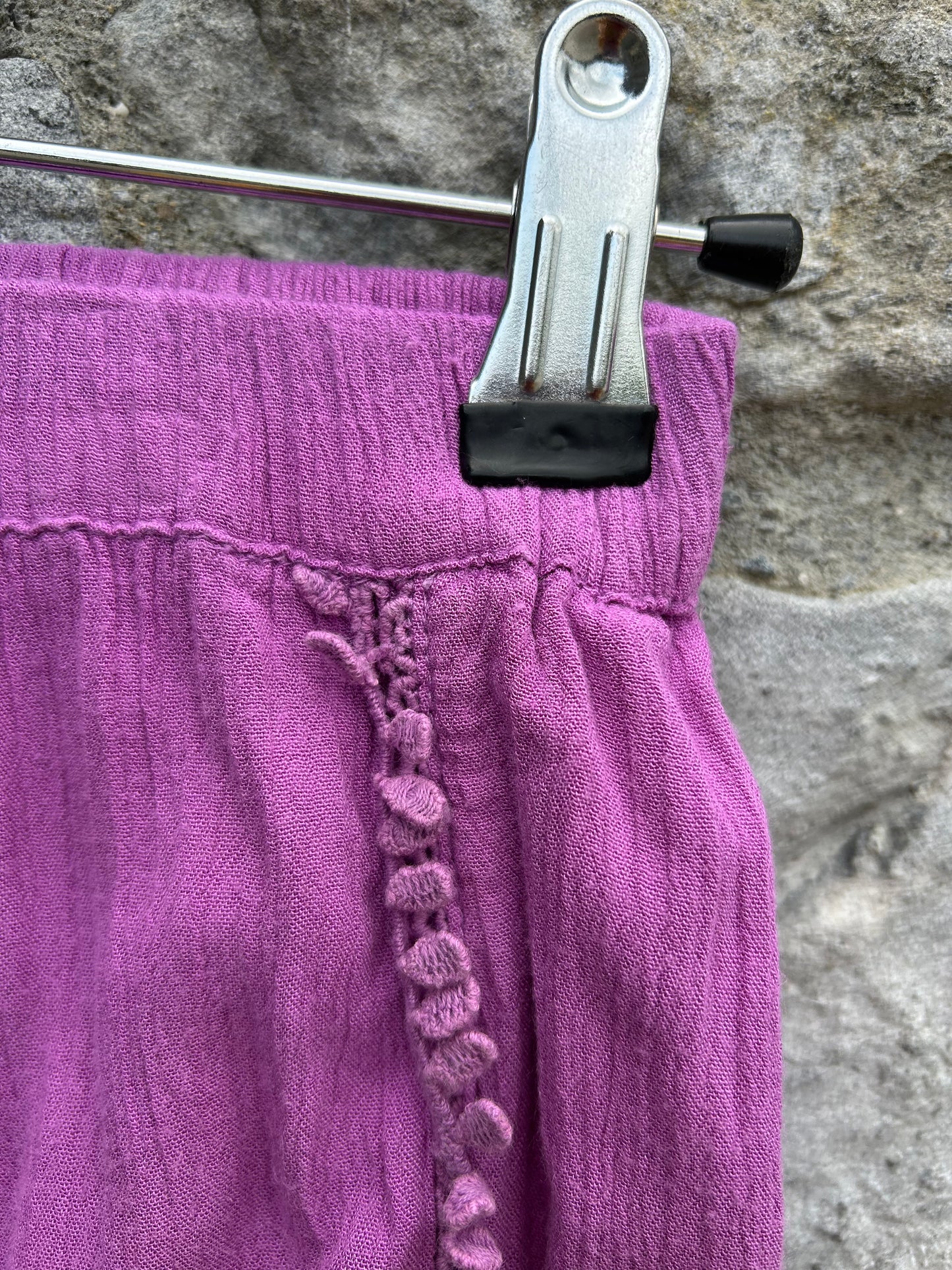 Purple paper bag shorts 5y (110cm)