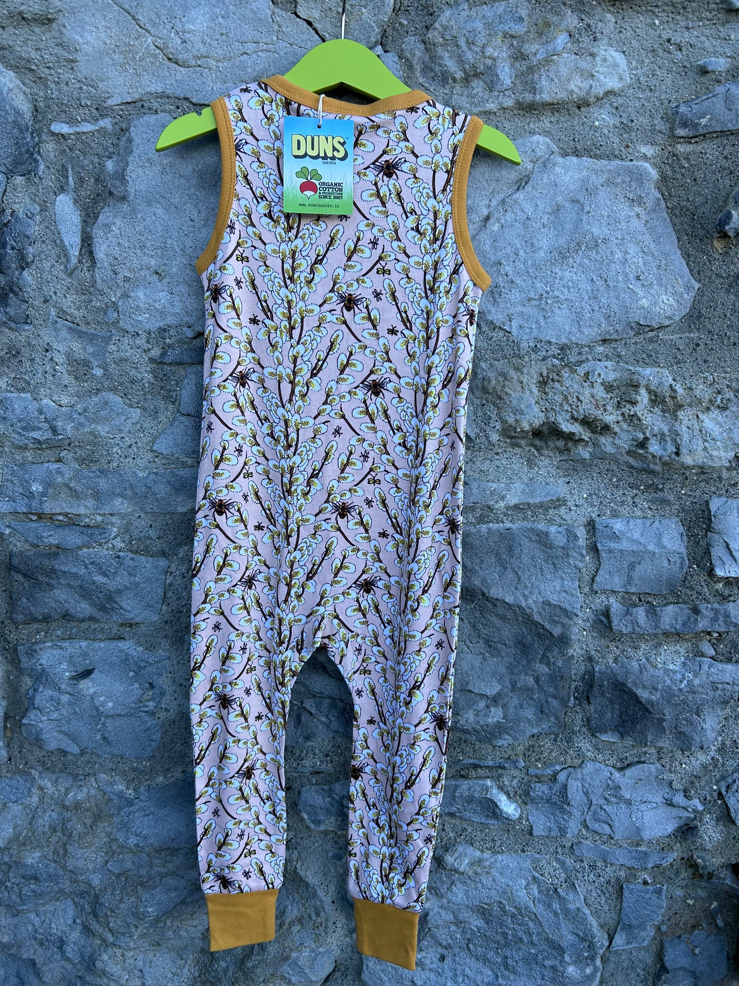 Goat willow peach dungarees 2y (92cm)