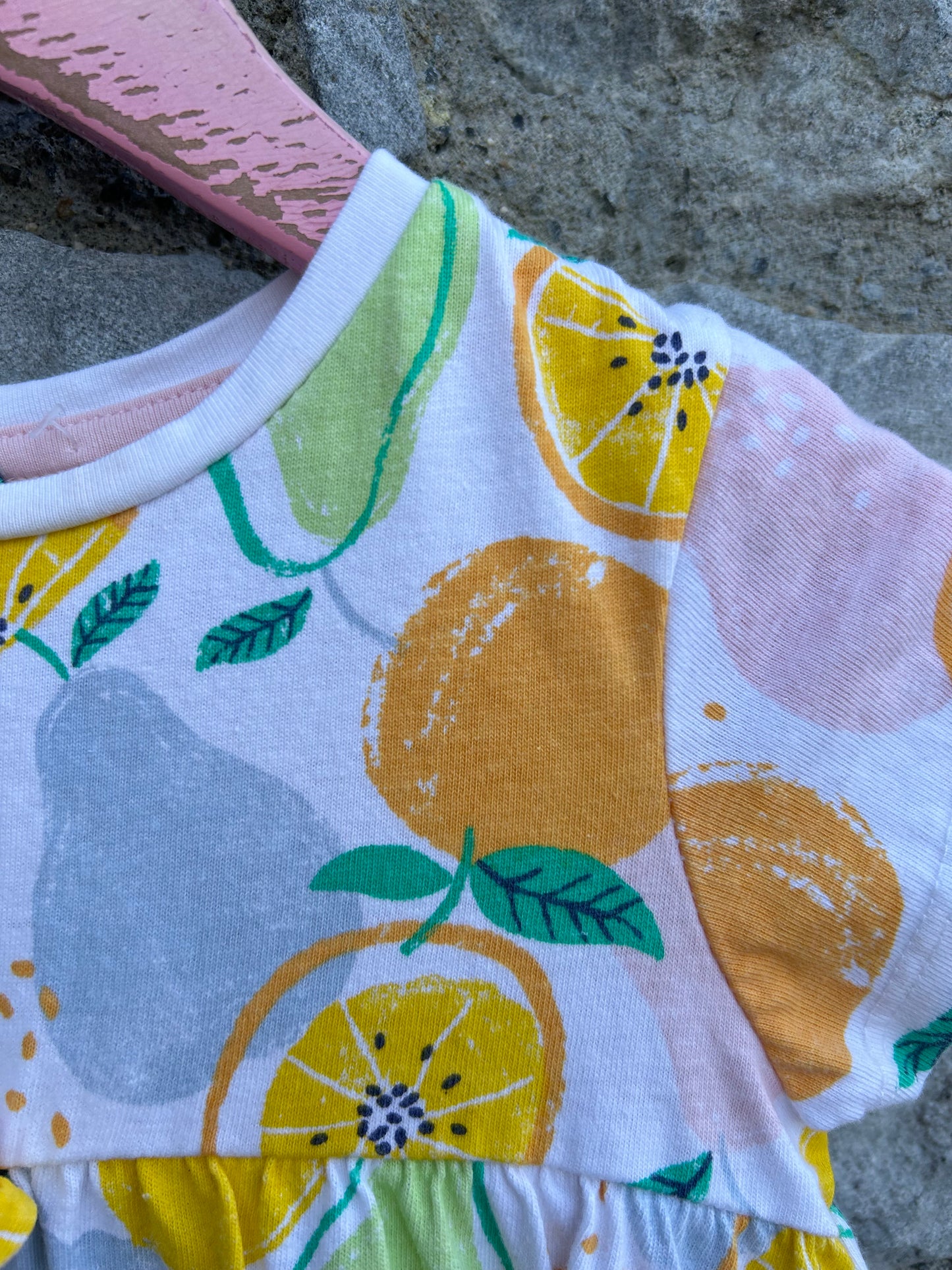 Fruit white dress 12-18m (80-86cm)