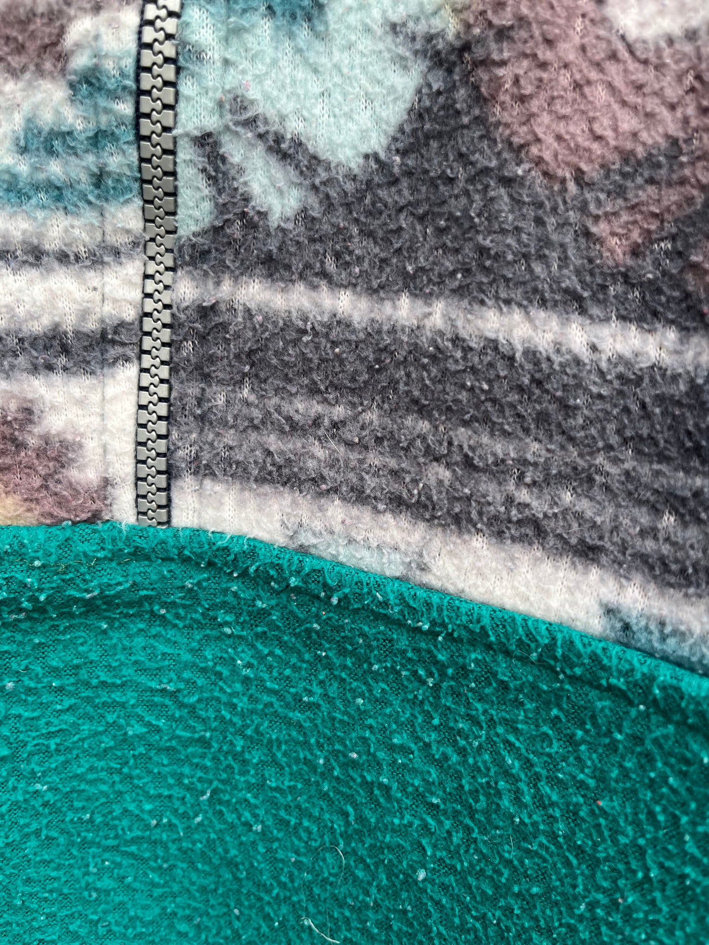 80s green Aztec fleece 5-6y (110-116cm)