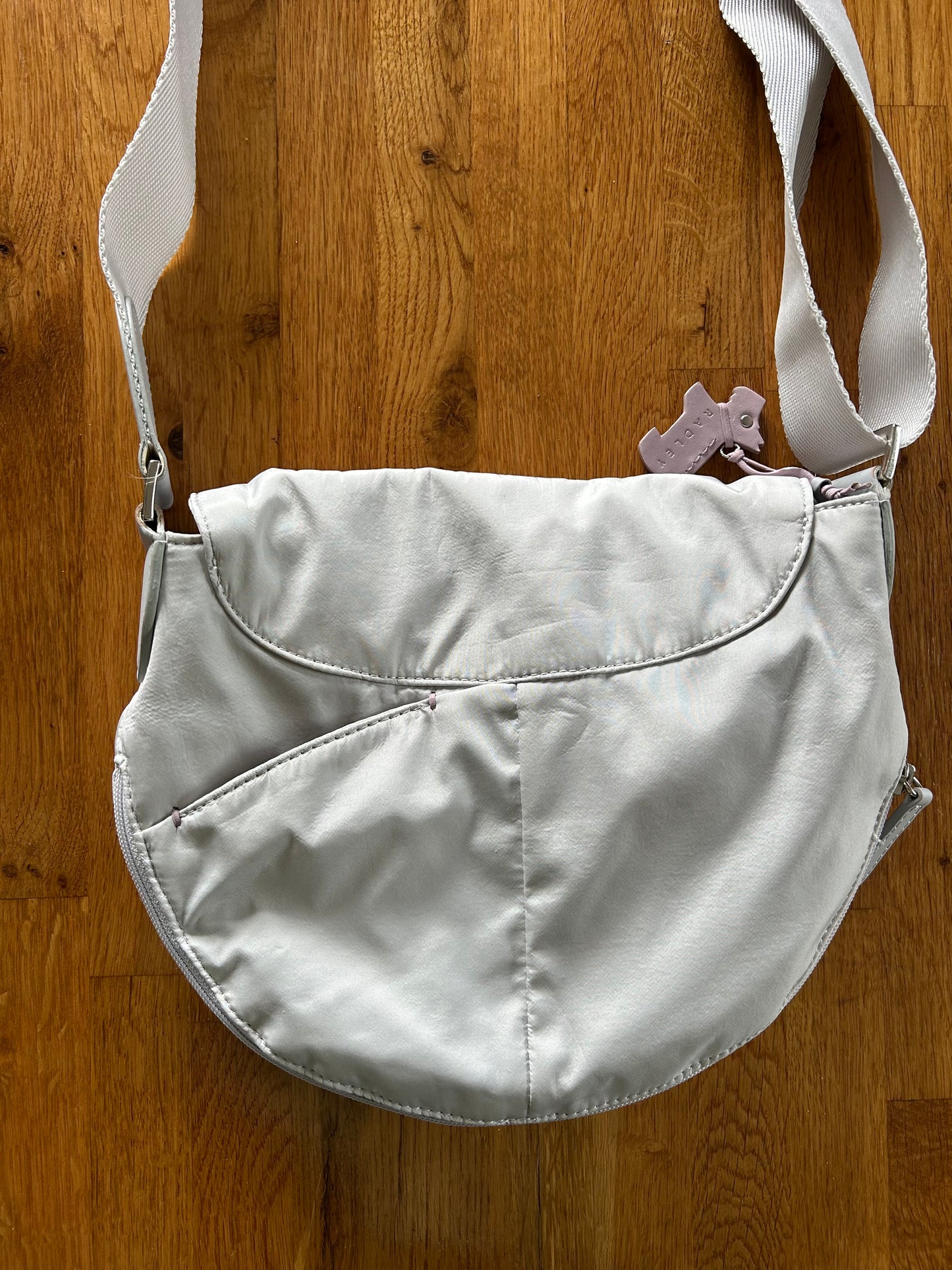 Cream&pink crossbody bag