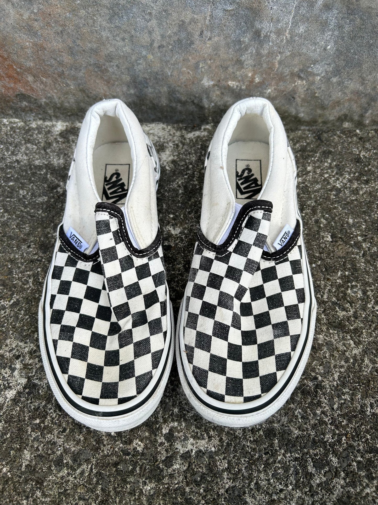 Black&off white Checker slip ons uk 1.5 (eu 34)