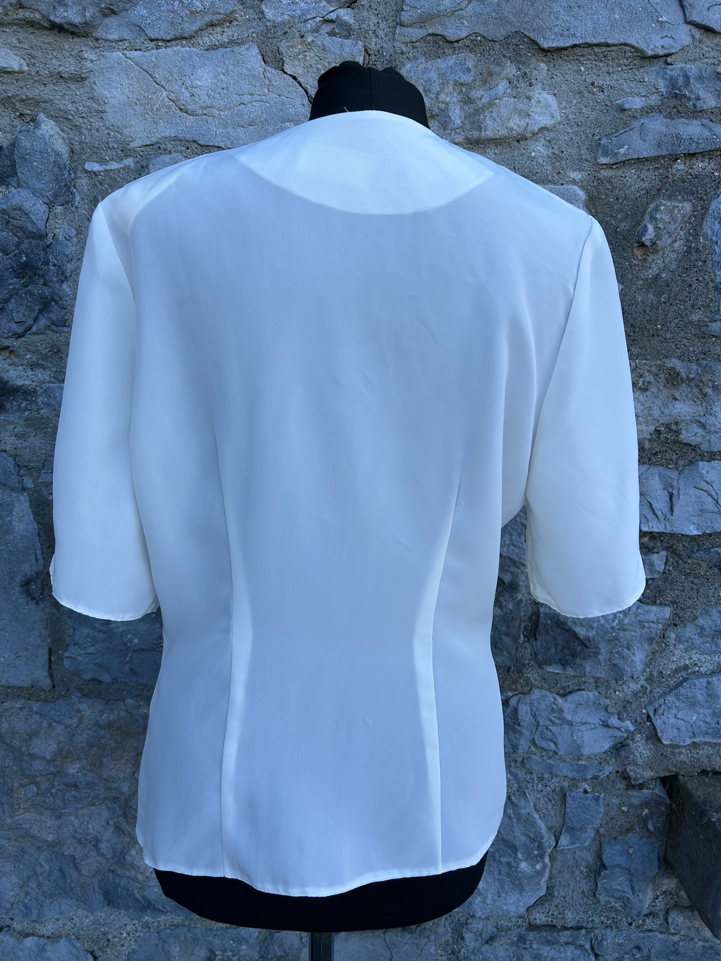 90s white lace collar blouse uk 12