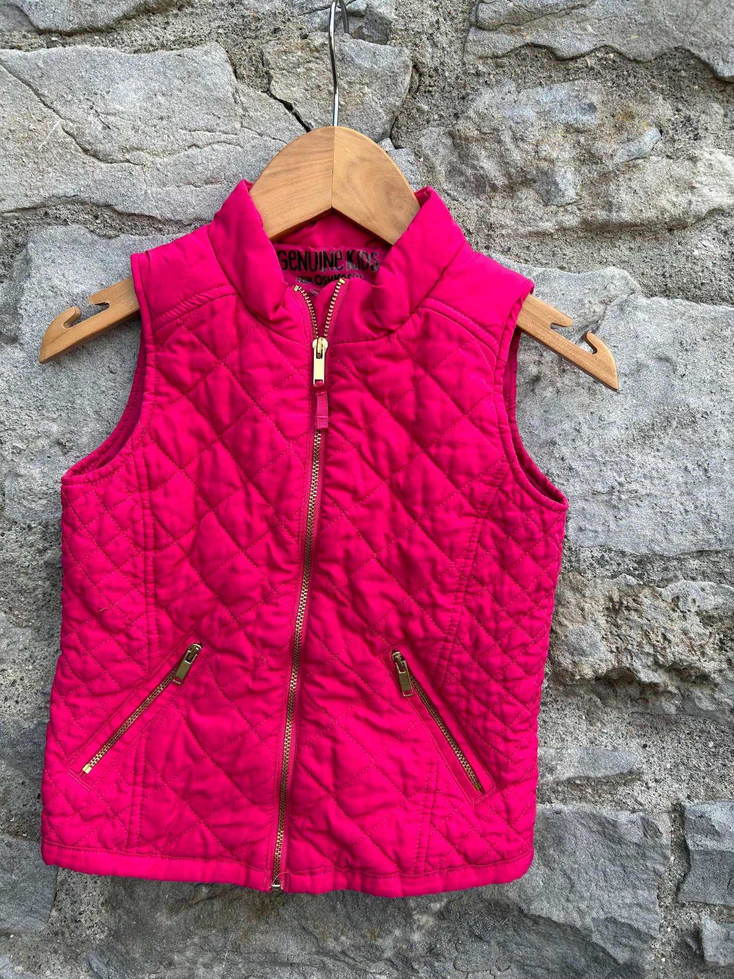 Pink quilted gilet 3-4y (98-104cm)