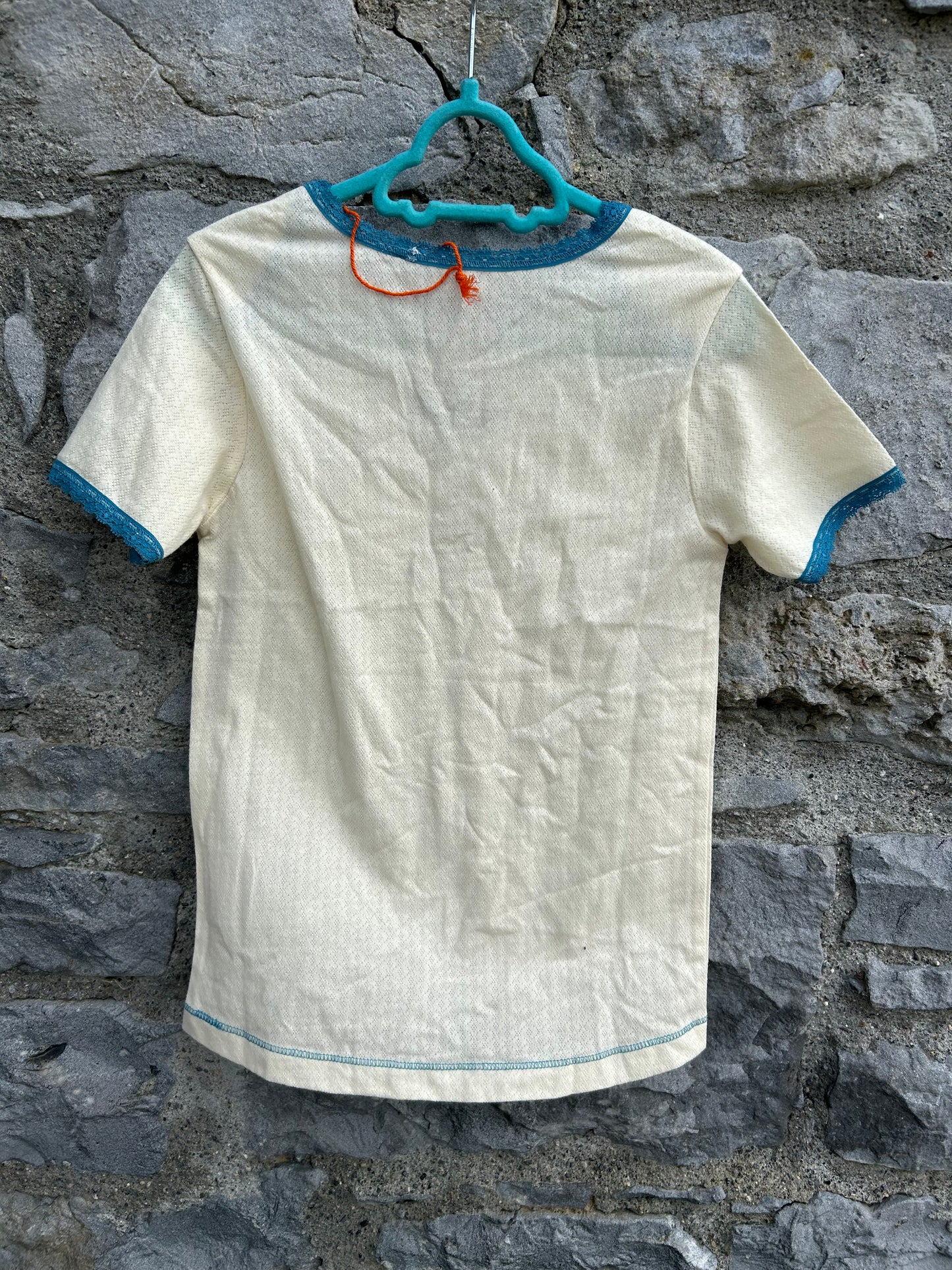 White pointelle T-shirt 8y (128cm)