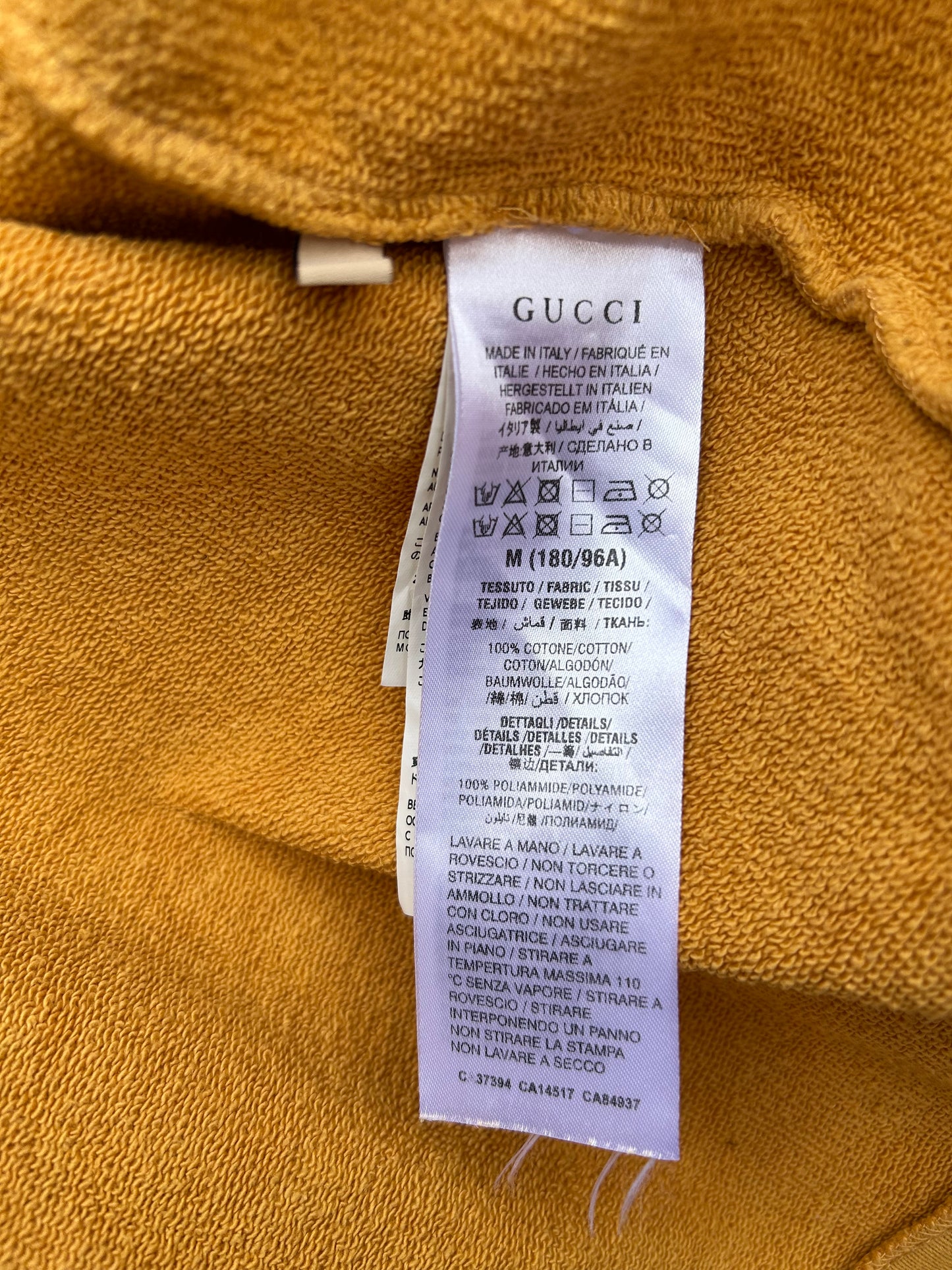 The North Face x Gucci Web Print Cotton Sweatshirt 'Yellow' Medium
