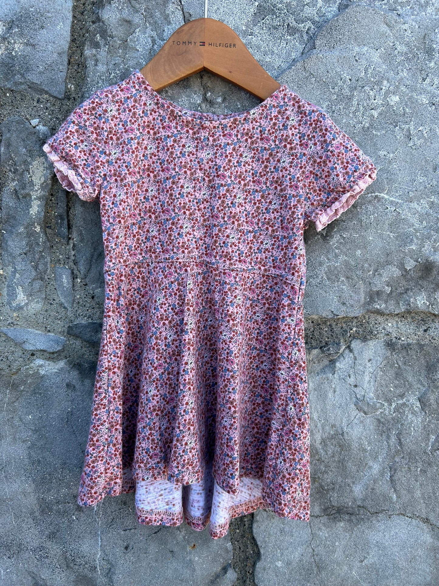 Tiny flowers pink dress 9-12m (74-80cm)