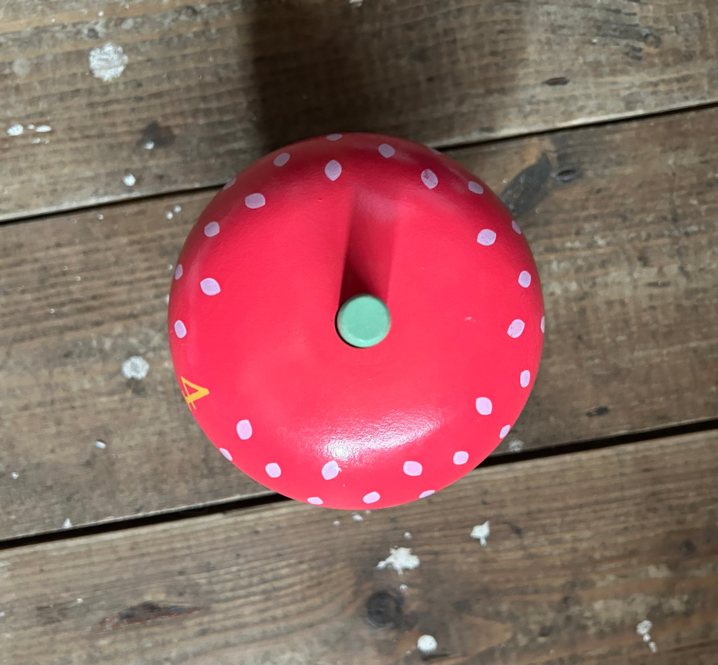 Wooden strawberry stacking toy