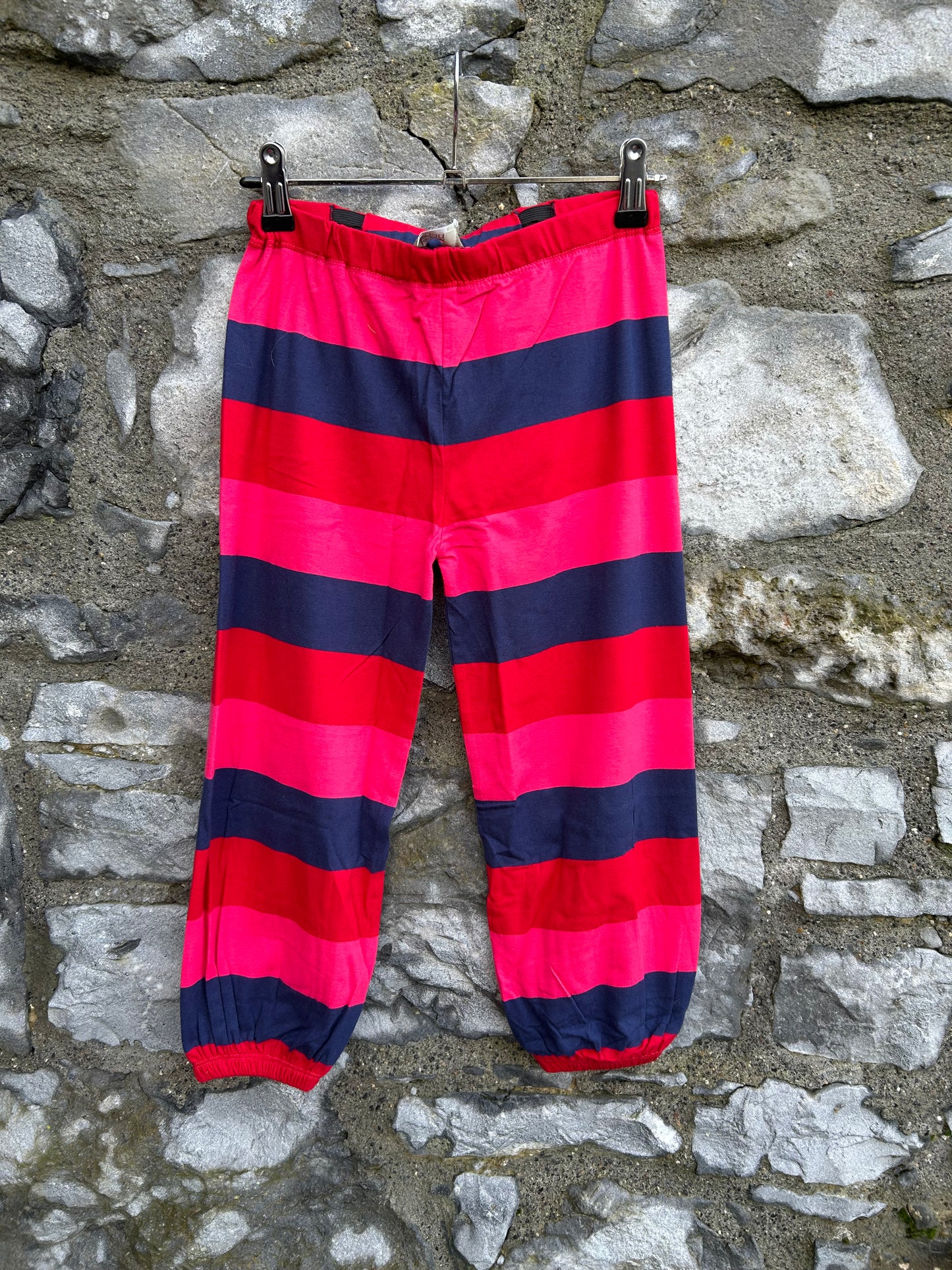 Pink stripes baggy pants 3-4y (98-104cm)