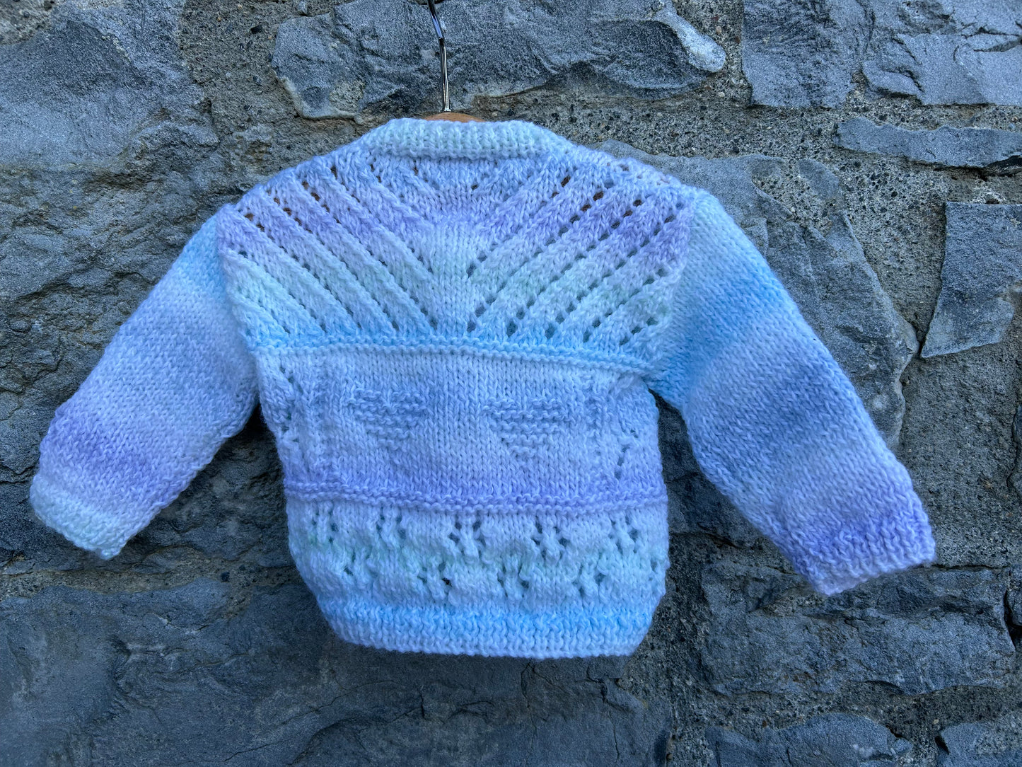 Pink&blue melange cardigan 0-3m (56-62cm)