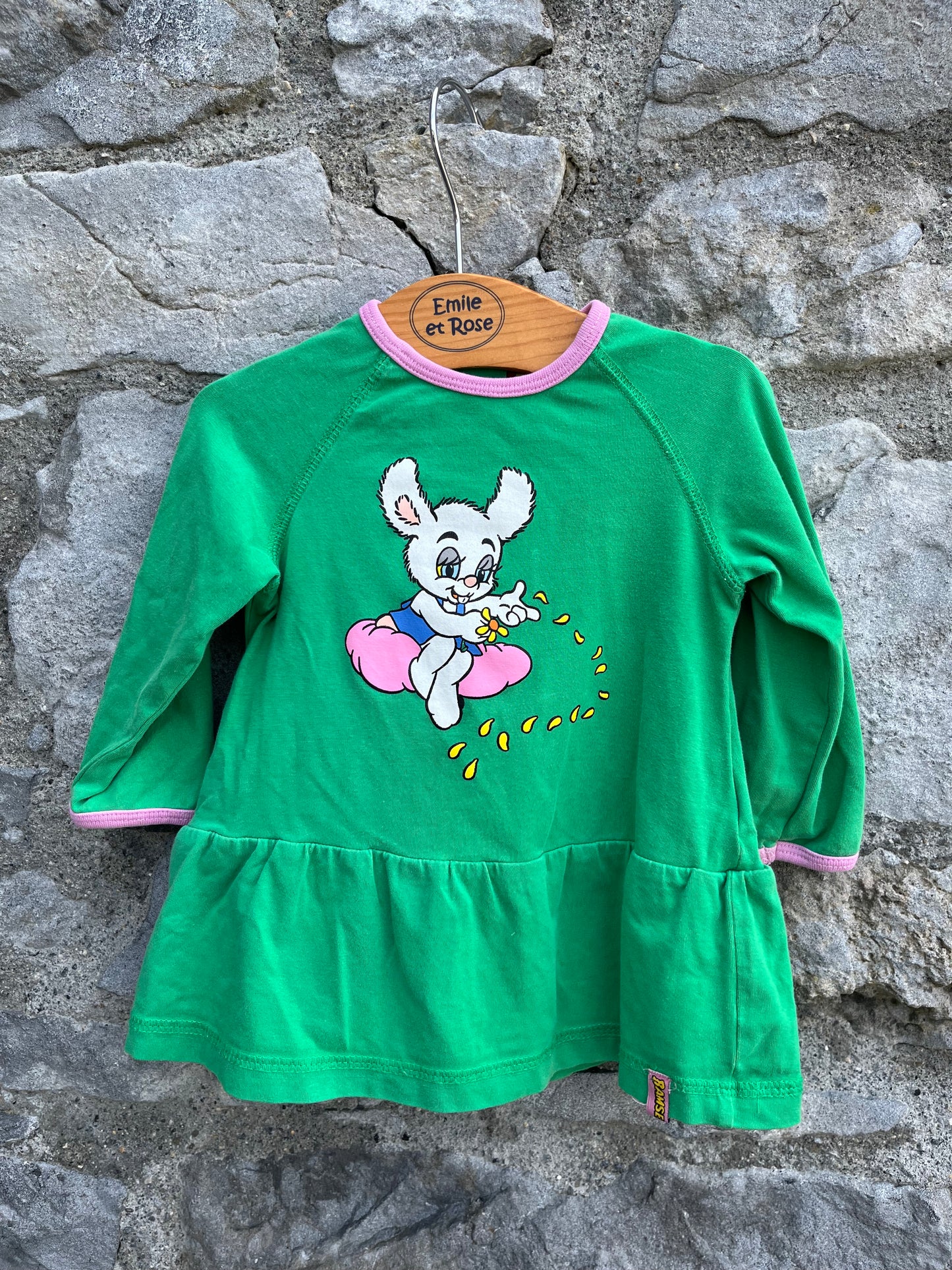 Bamse green tunic 6-9m (68-74cm)