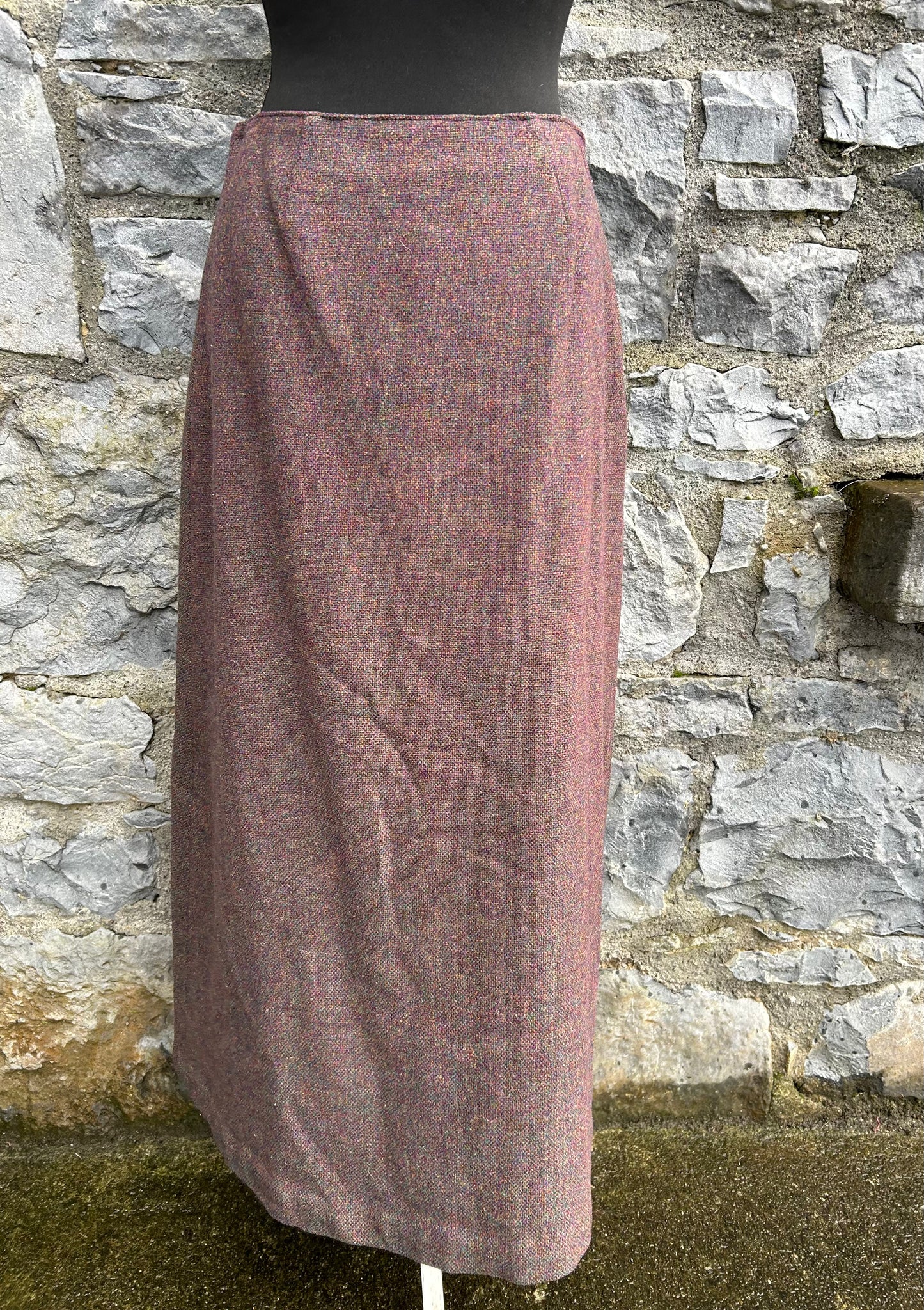 90s rainbow tweed skirt uk 10