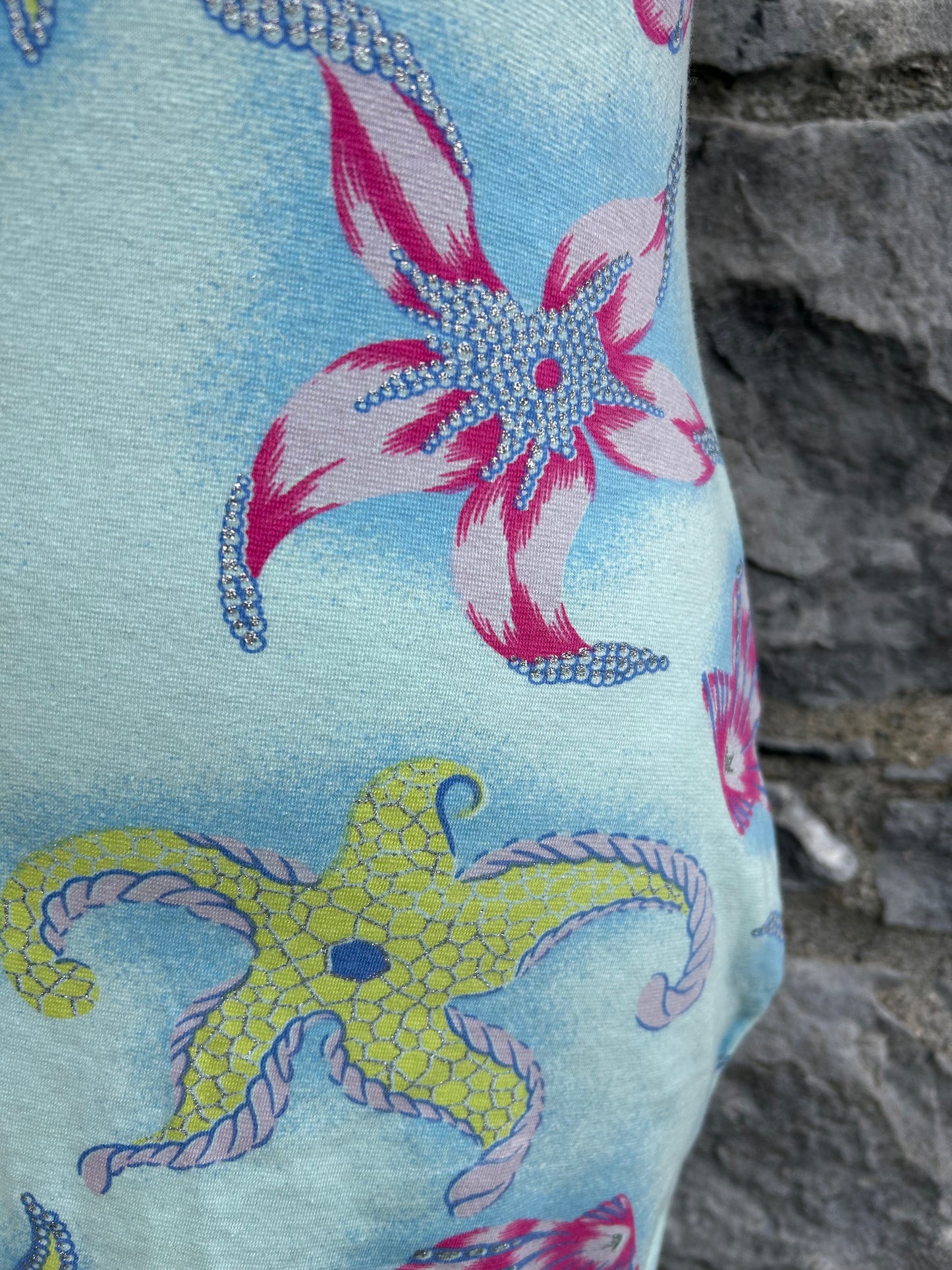 90s starfish blue dress uk 10