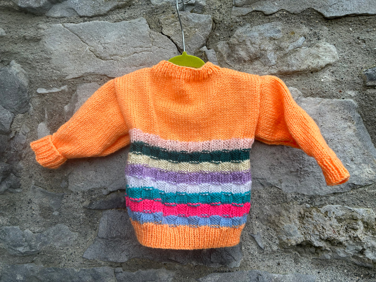 Orange stripy cardigan 3-6m (62-68cm)