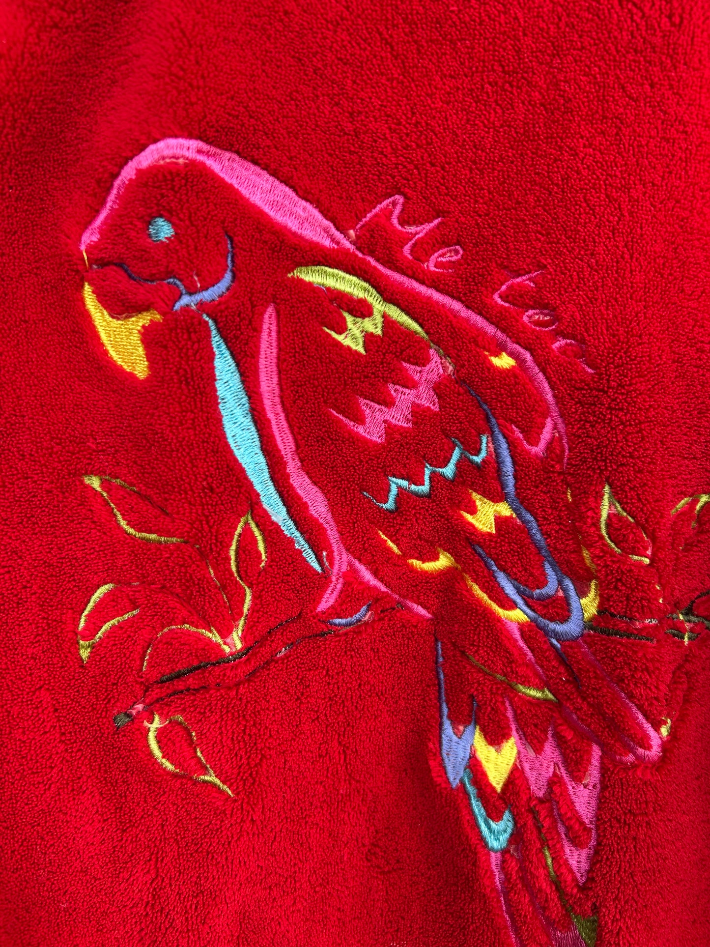 Parrot red fleece hoodie 4y (104cm)
