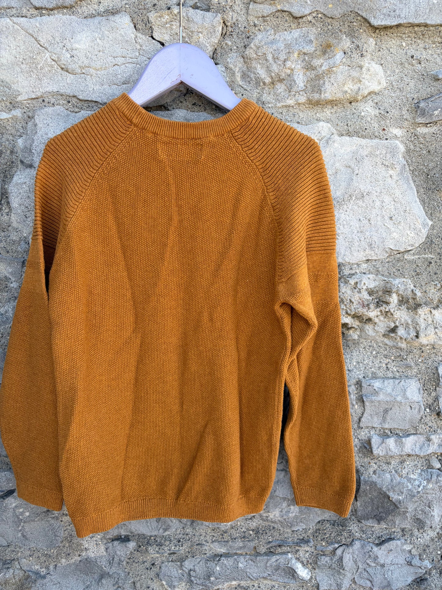 Ochre Textured Crew Jumper 8-9y (128-134cm)
