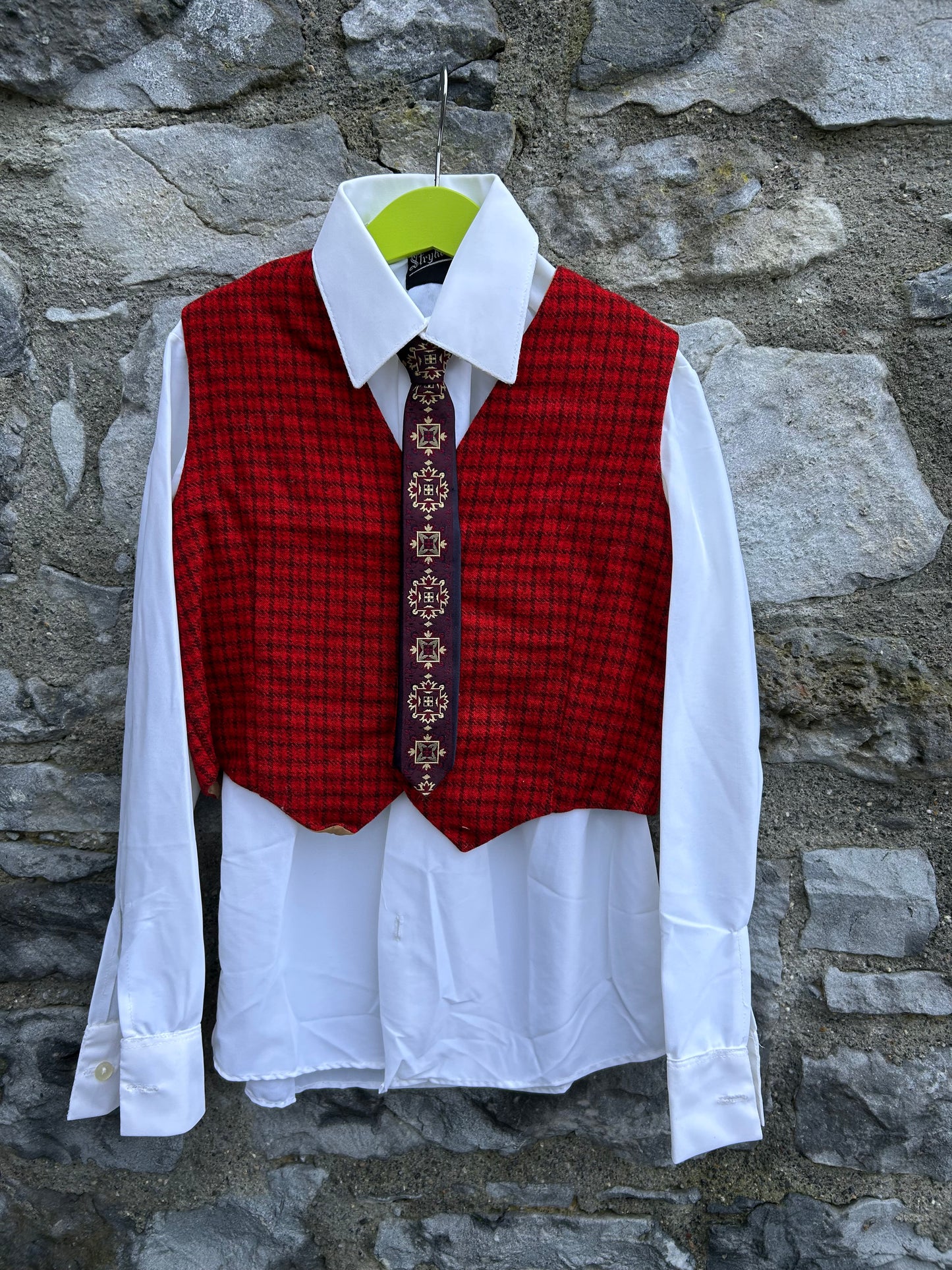 80s Bavarian shirt&waistcoat 5-6y (110-116cm)