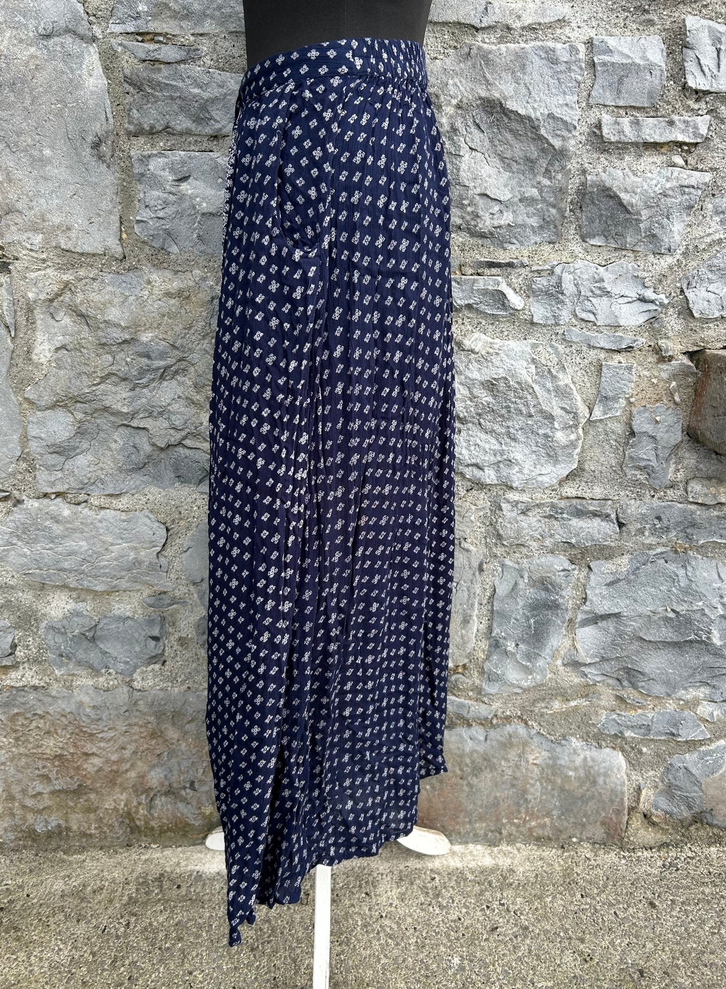 90s maxi navy skirt uk 8
