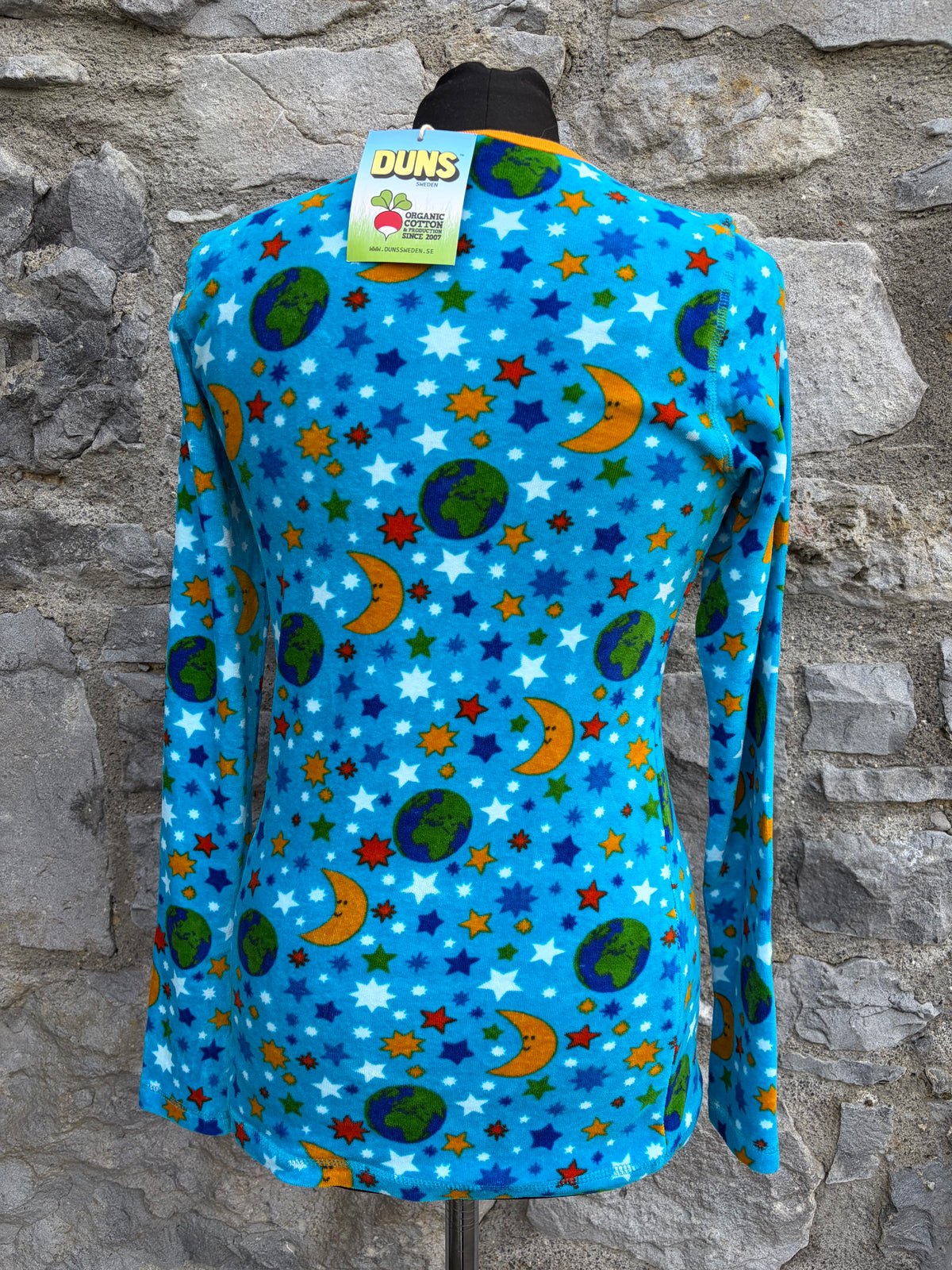 Blue Mother Earth velour top uk 6-8